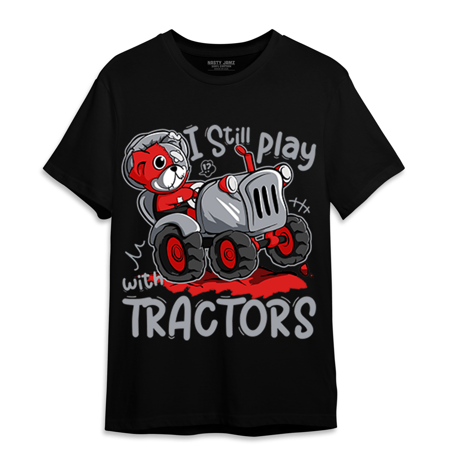 Bred Reimagined 4s T Shirt Match Play With Tractors BER - NastyJamz