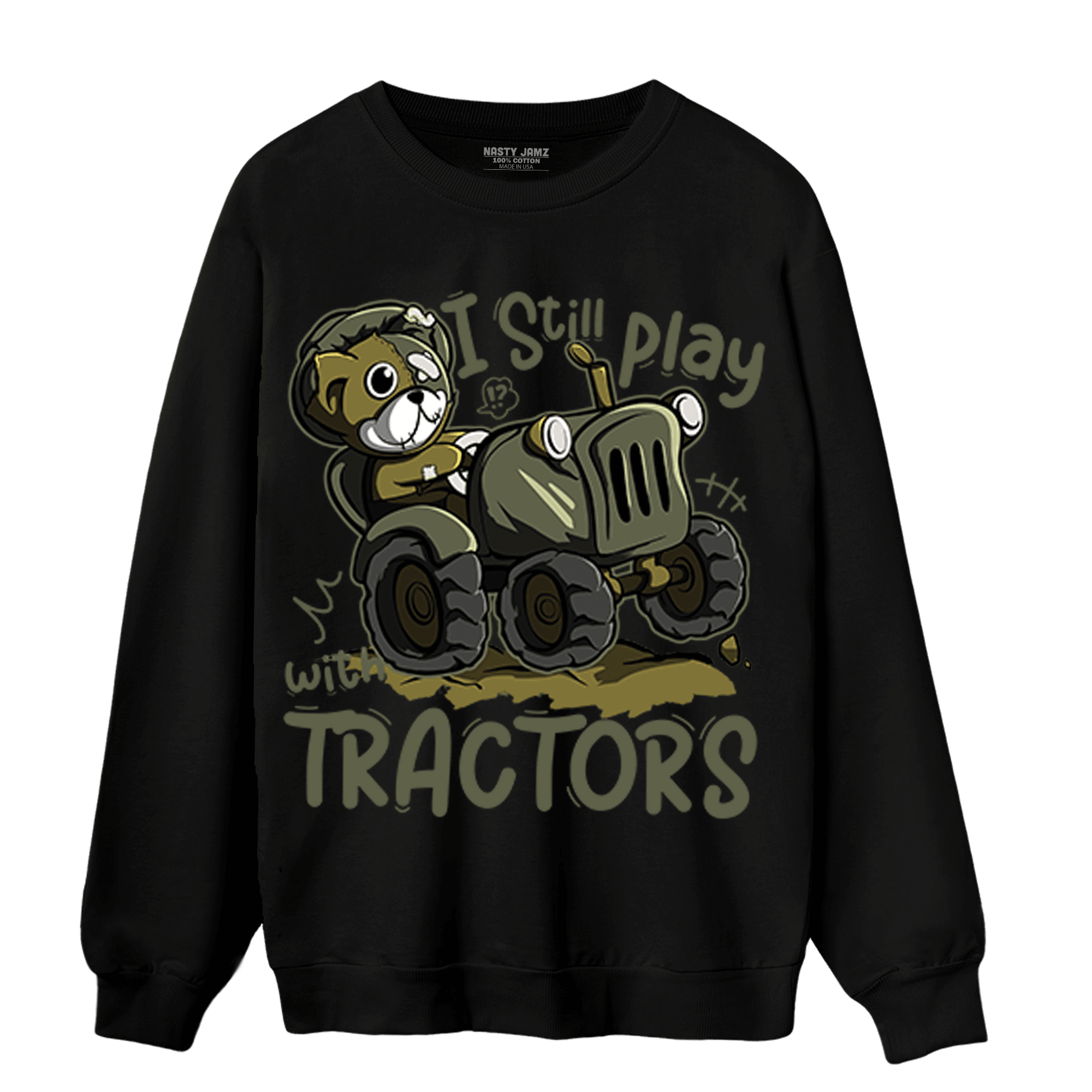 SE Craft Medium Olive 4s Sweatshirt Match Play With Tractors BER - NastyJamz