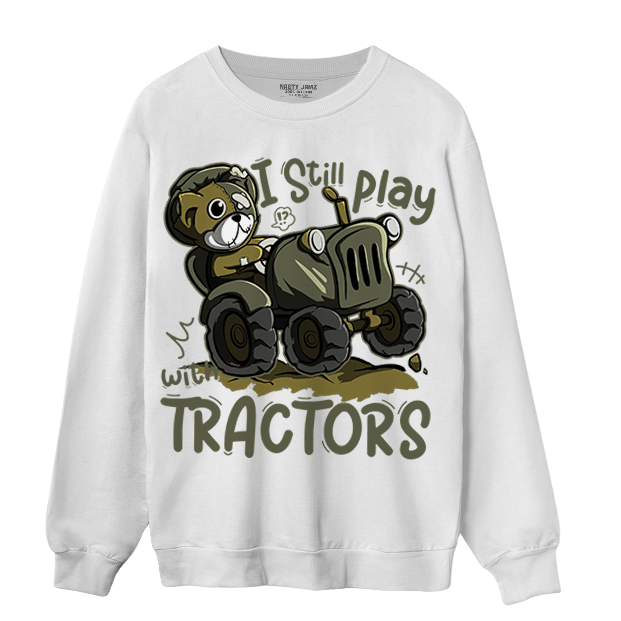 SE Craft Medium Olive 4s Sweatshirt Match Play With Tractors BER - NastyJamz