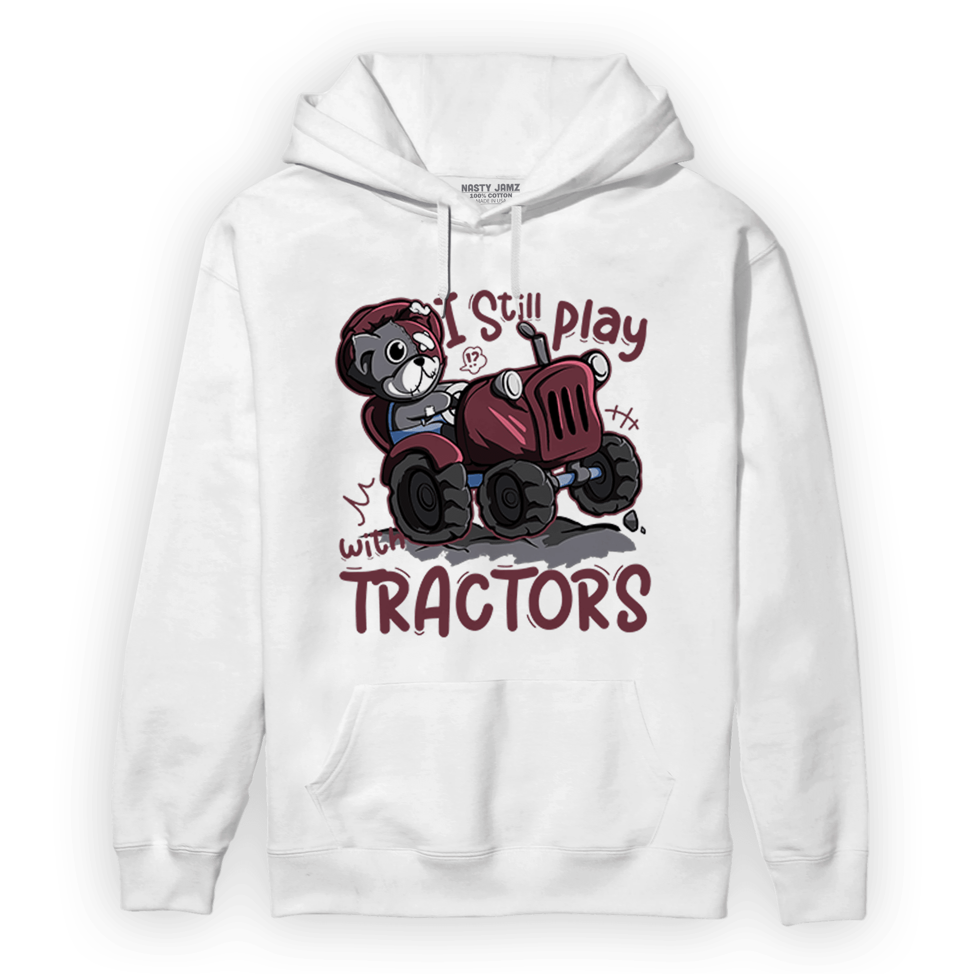 Burgundy 5s Hoodie Match Play With Tractors BER - NastyJamz