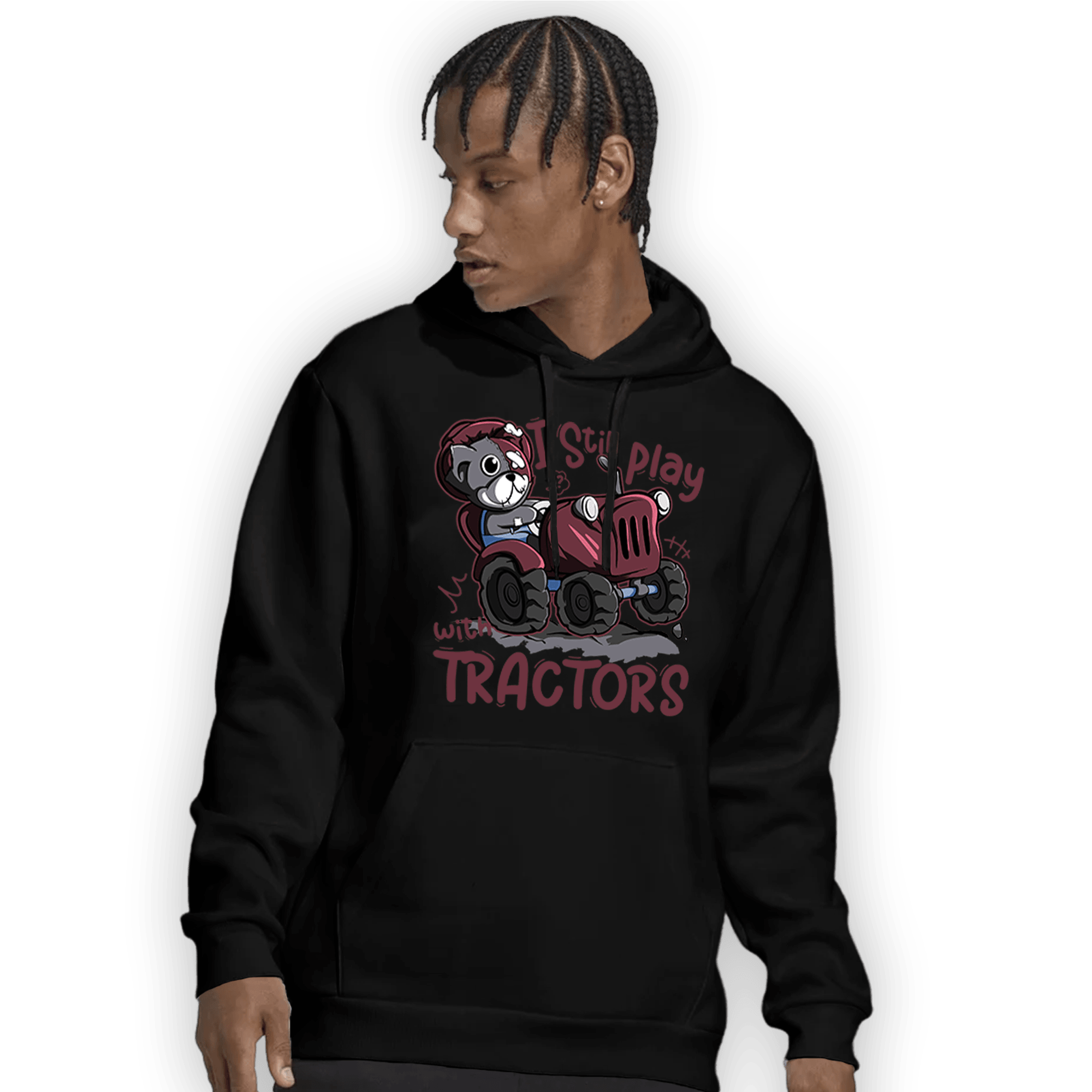 Burgundy 5s Hoodie Match Play With Tractors BER - NastyJamz