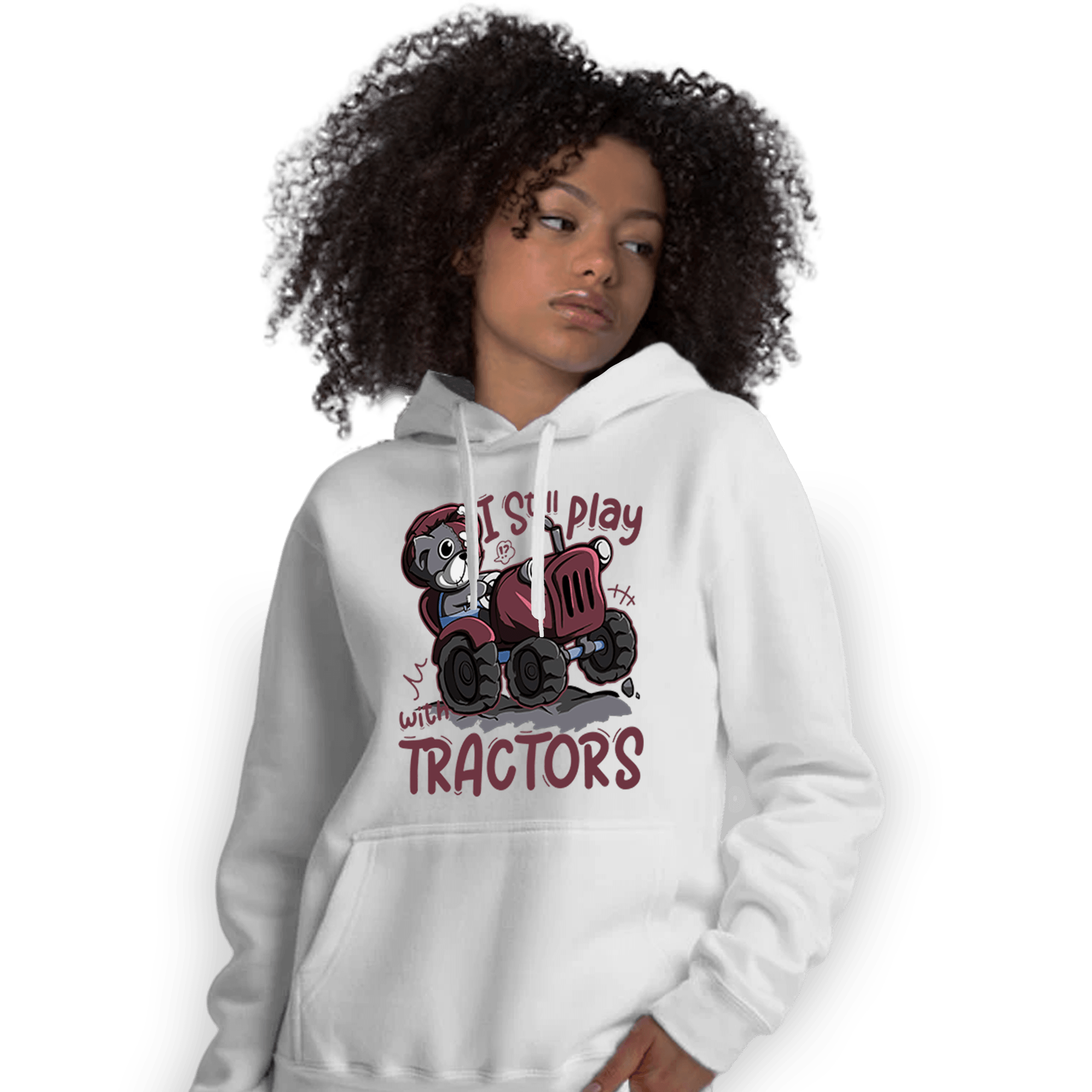 Burgundy 5s Hoodie Match Play With Tractors BER - NastyJamz