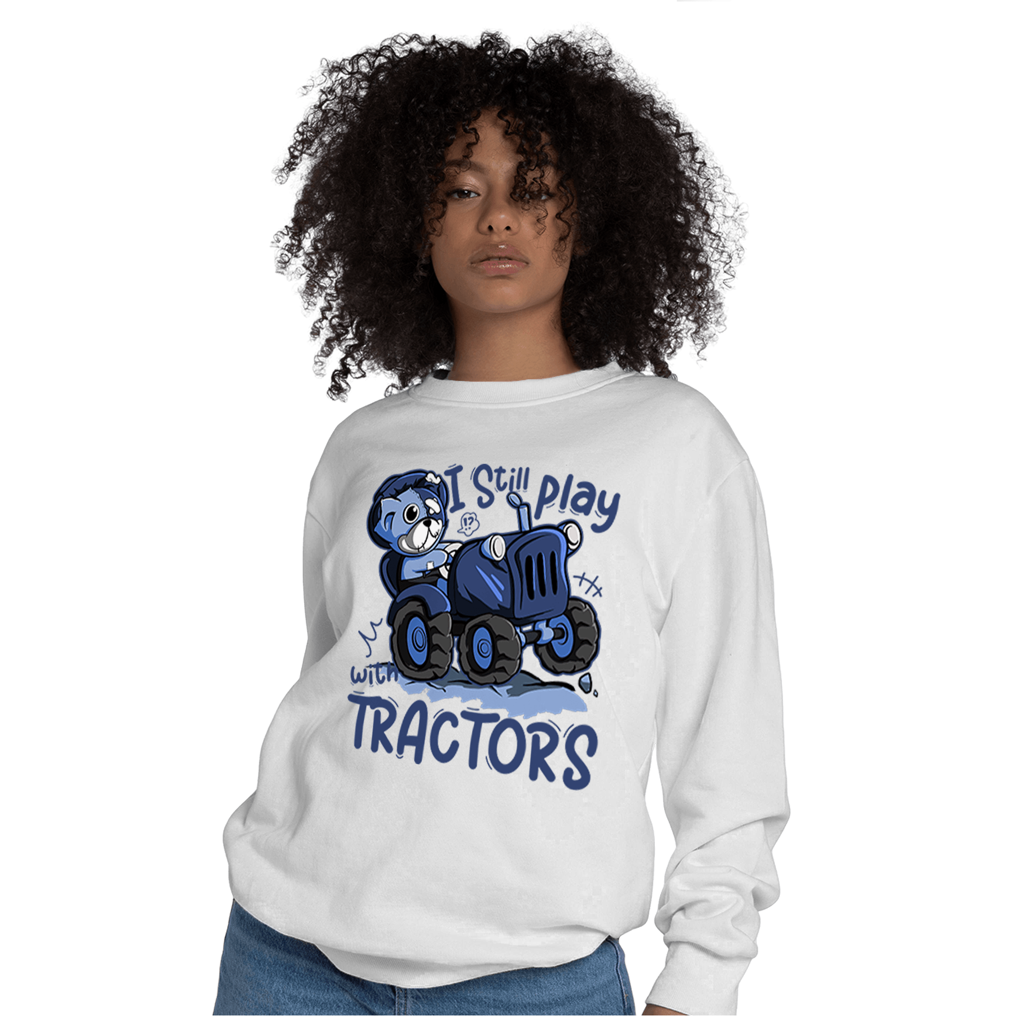 Midnight Navy 5s Sweatshirt Match Play With Tractors BER - NastyJamz