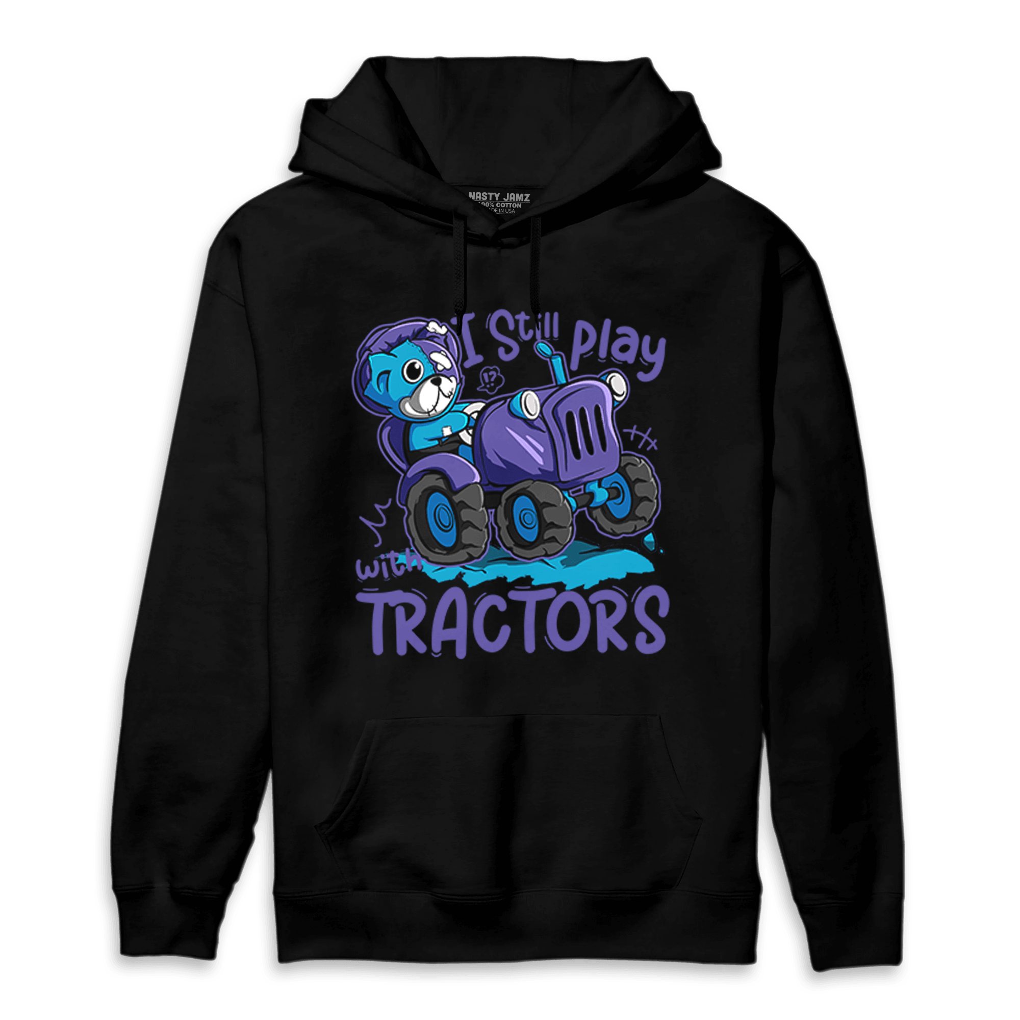 Aqua 6s Hoodie Match Play With Tractors BER - NastyJamz
