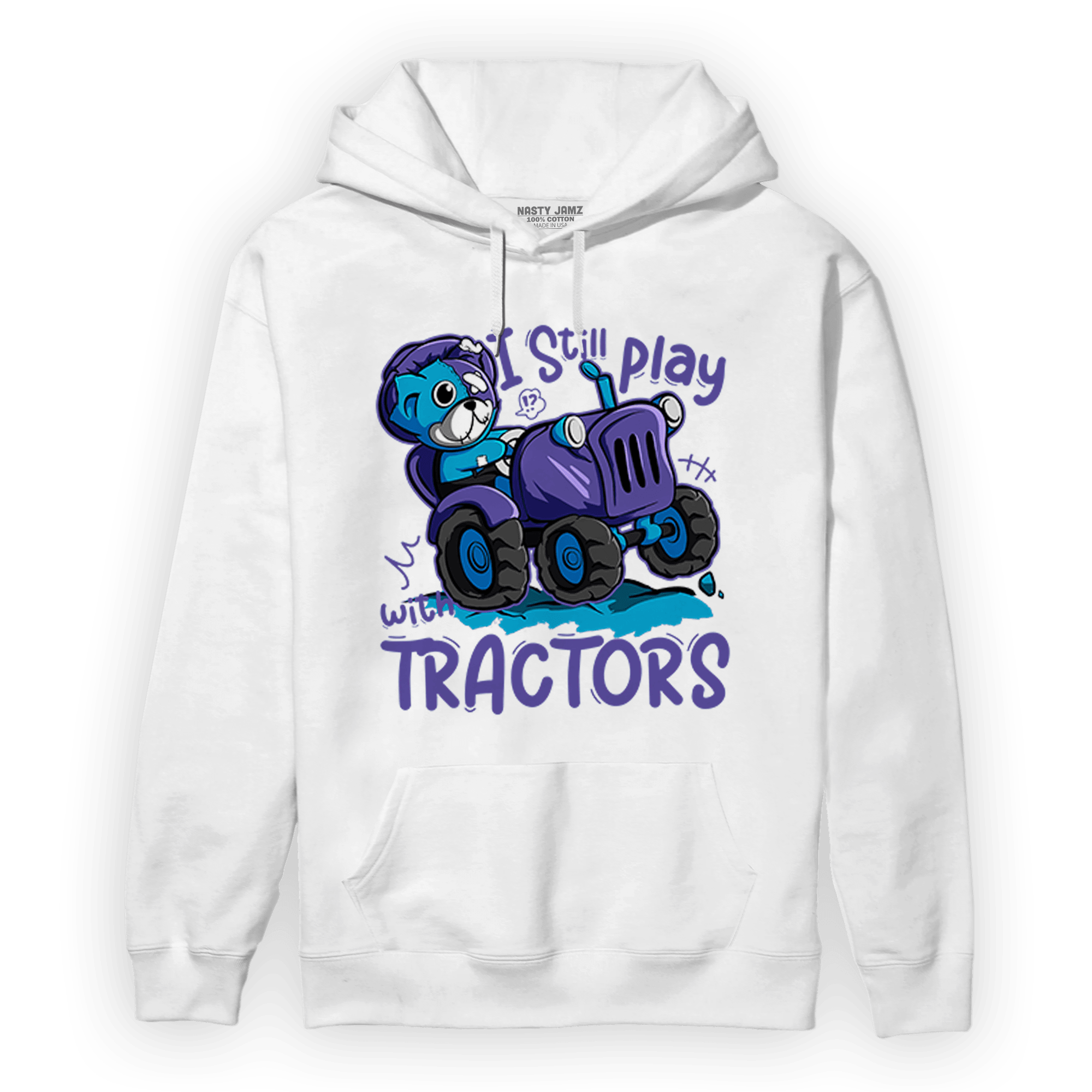 Aqua 6s Hoodie Match Play With Tractors BER - NastyJamz