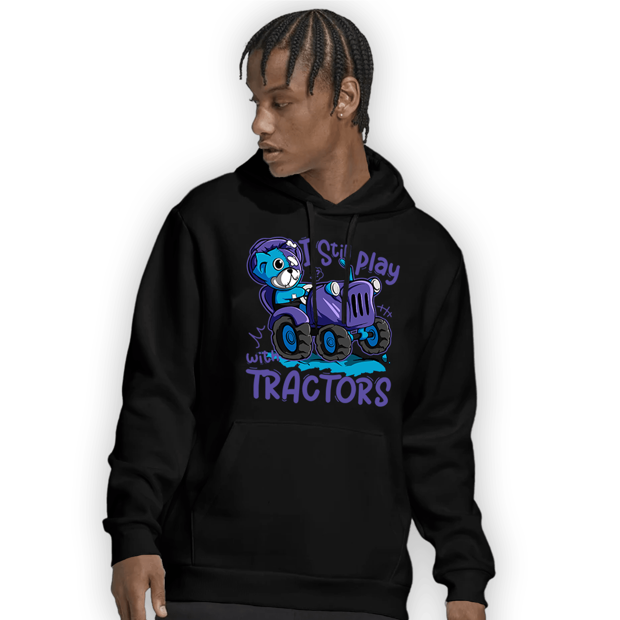 Aqua 6s Hoodie Match Play With Tractors BER - NastyJamz