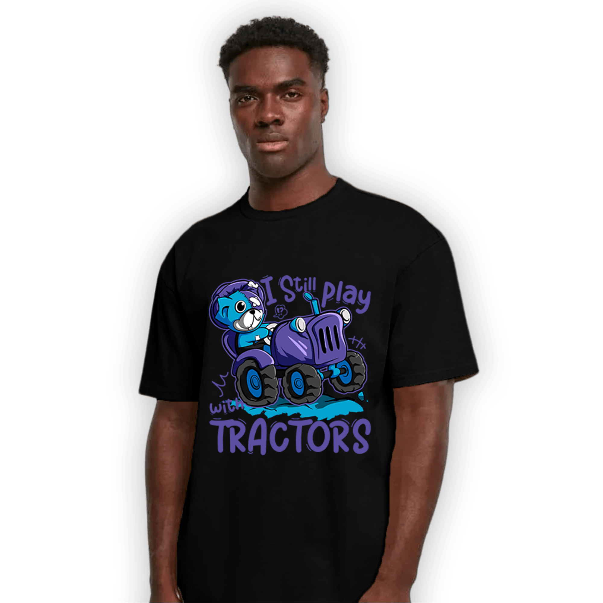 Aqua 6s T Shirt Match Play With Tractors BER - NastyJamz