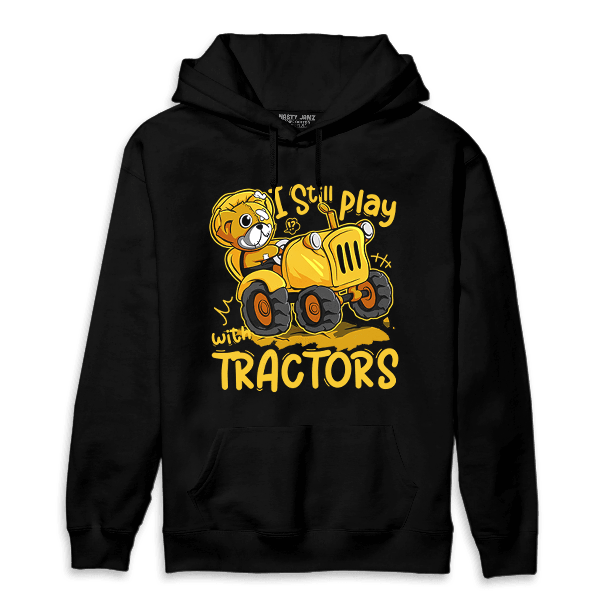 Yellow Ochre 6s Hoodie Match Play With Tractors BER - NastyJamz