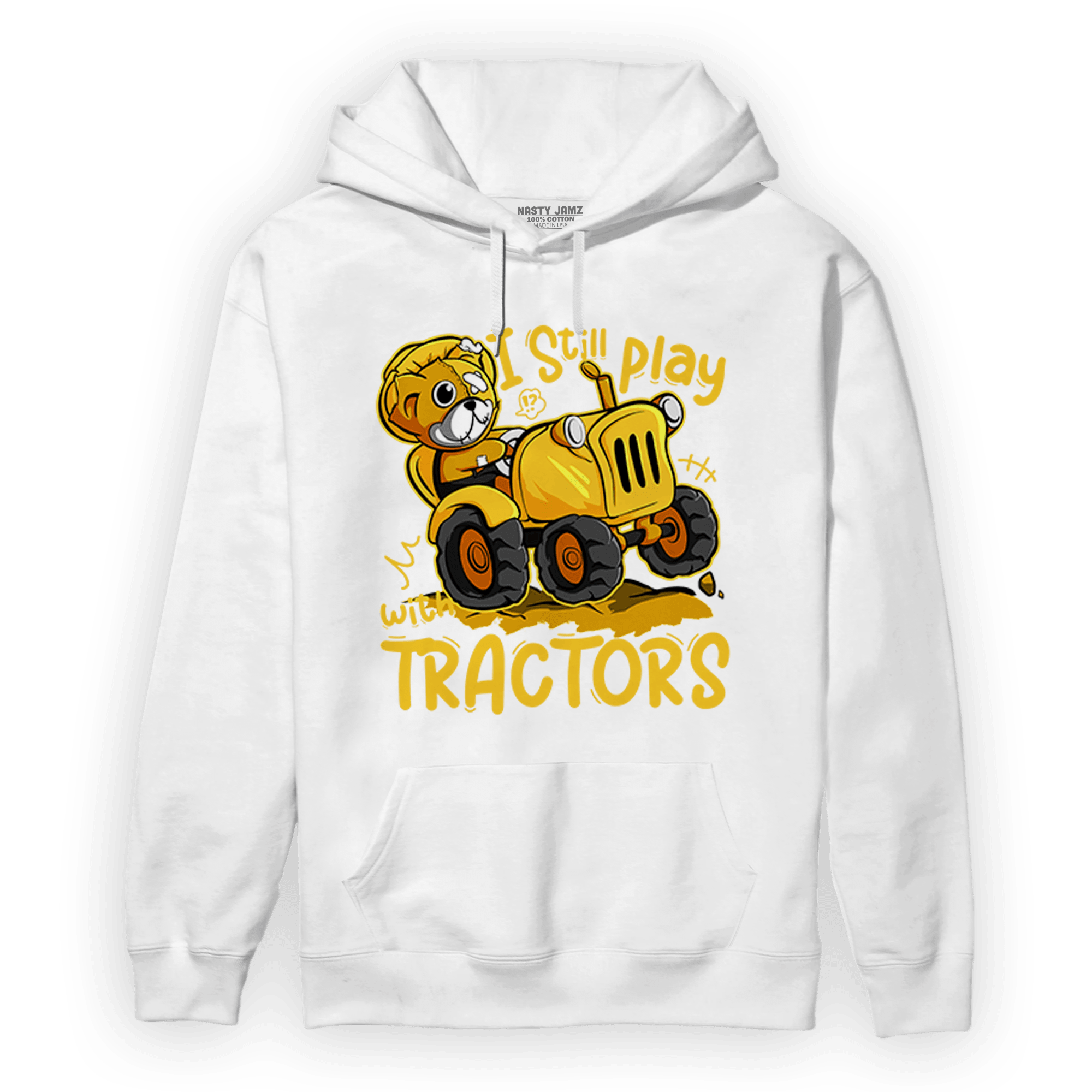 Yellow Ochre 6s Hoodie Match Play With Tractors BER - NastyJamz