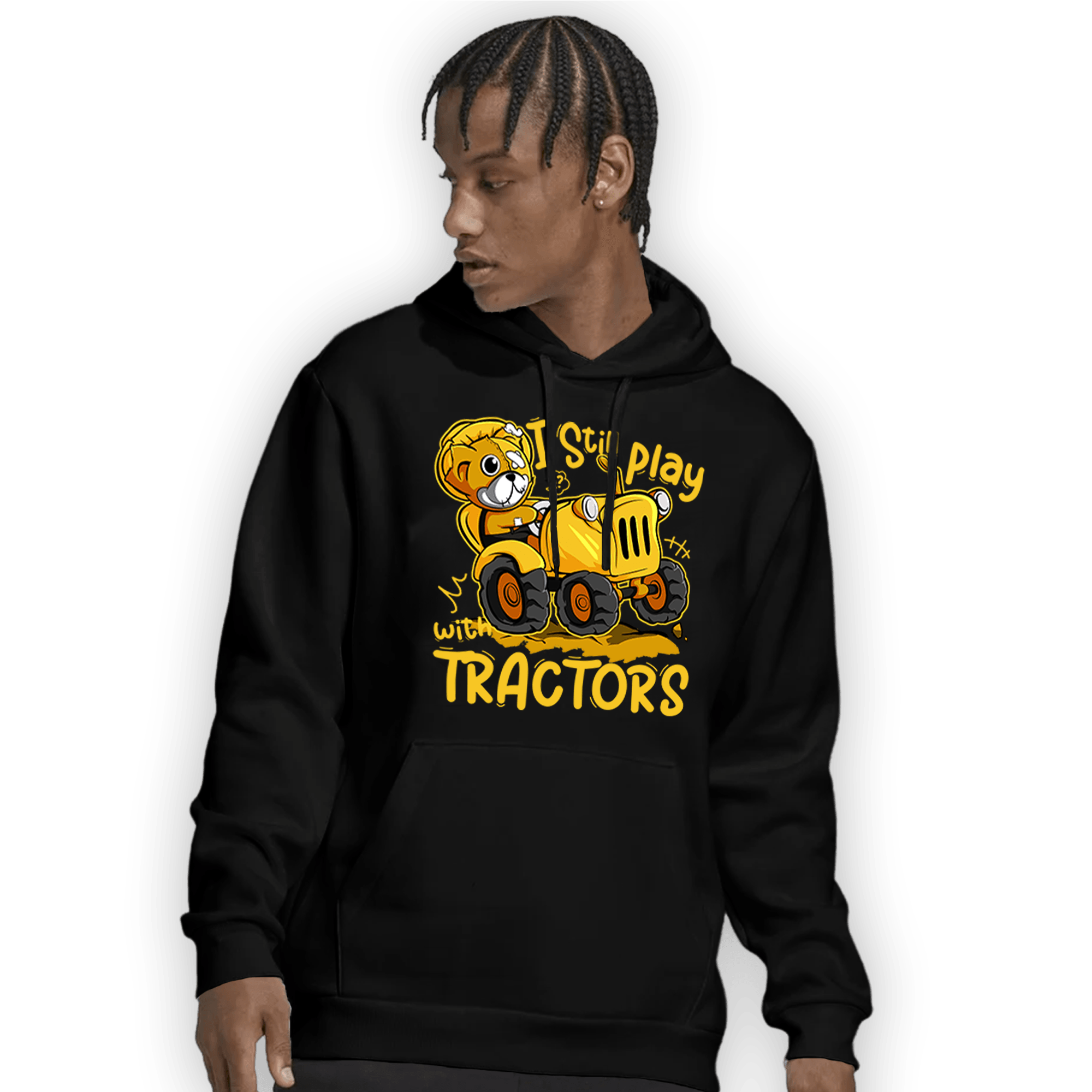 Yellow Ochre 6s Hoodie Match Play With Tractors BER - NastyJamz