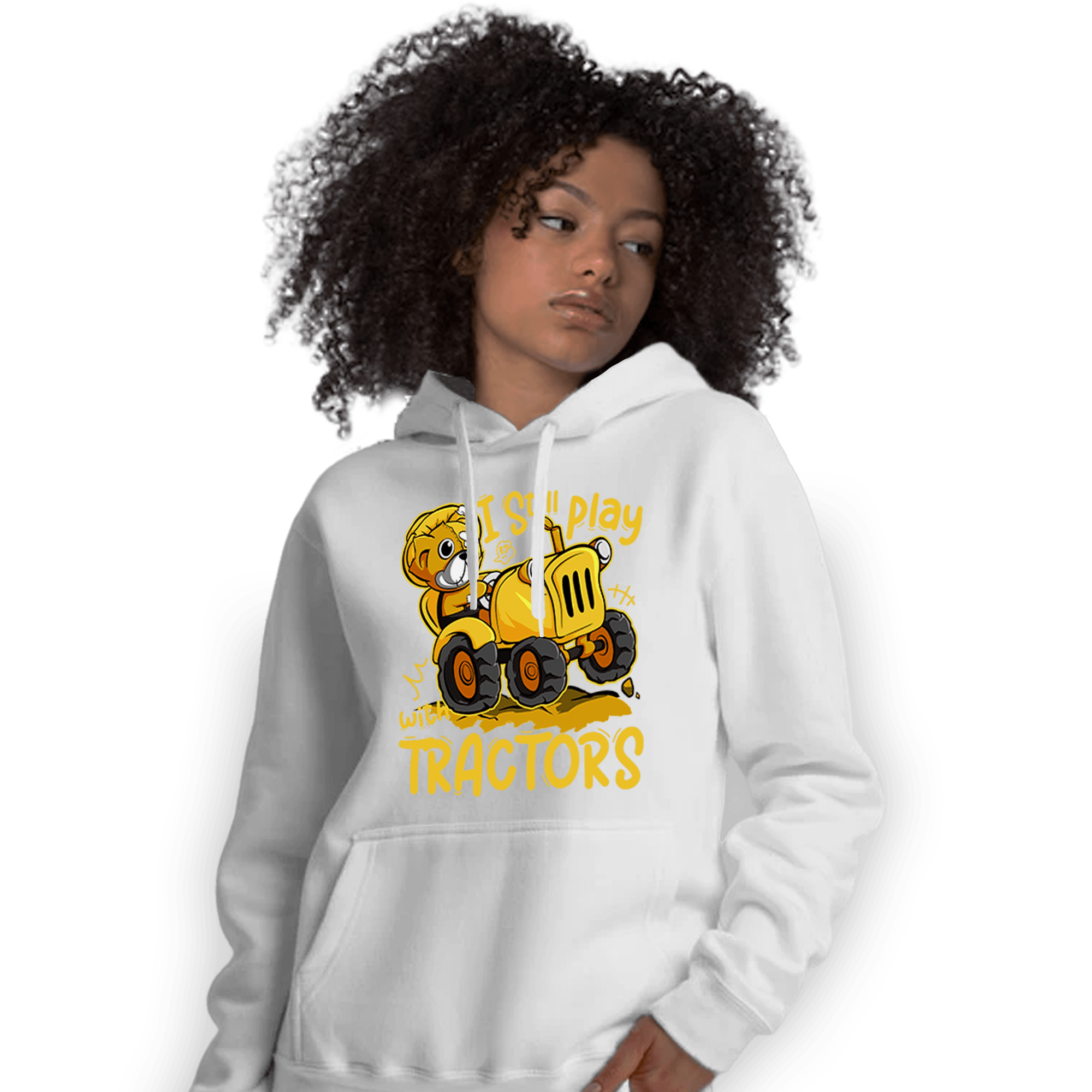 Yellow Ochre 6s Hoodie Match Play With Tractors BER - NastyJamz