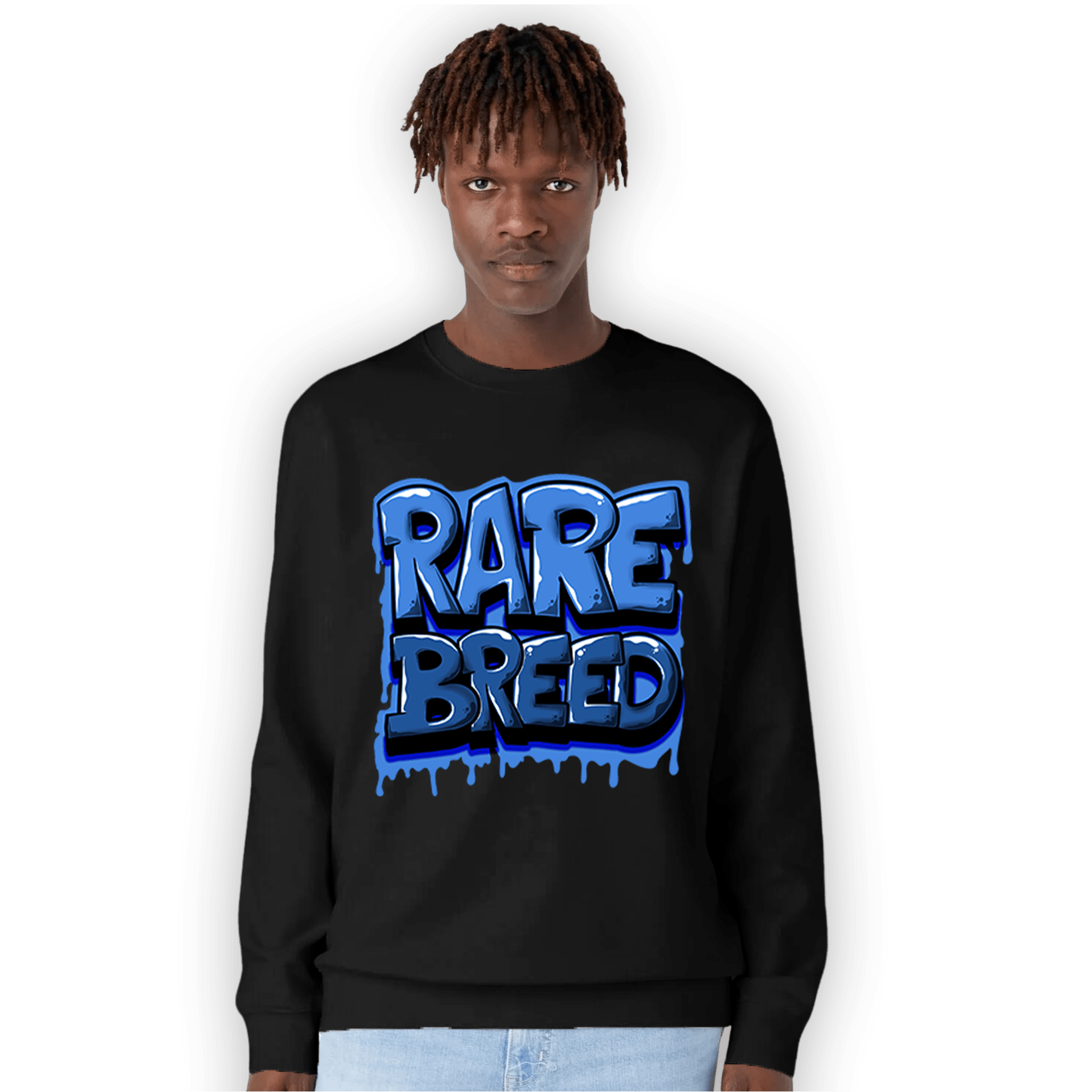University Blue Toe 1s Sweatshirt Match Rare Breed - NastyJamz