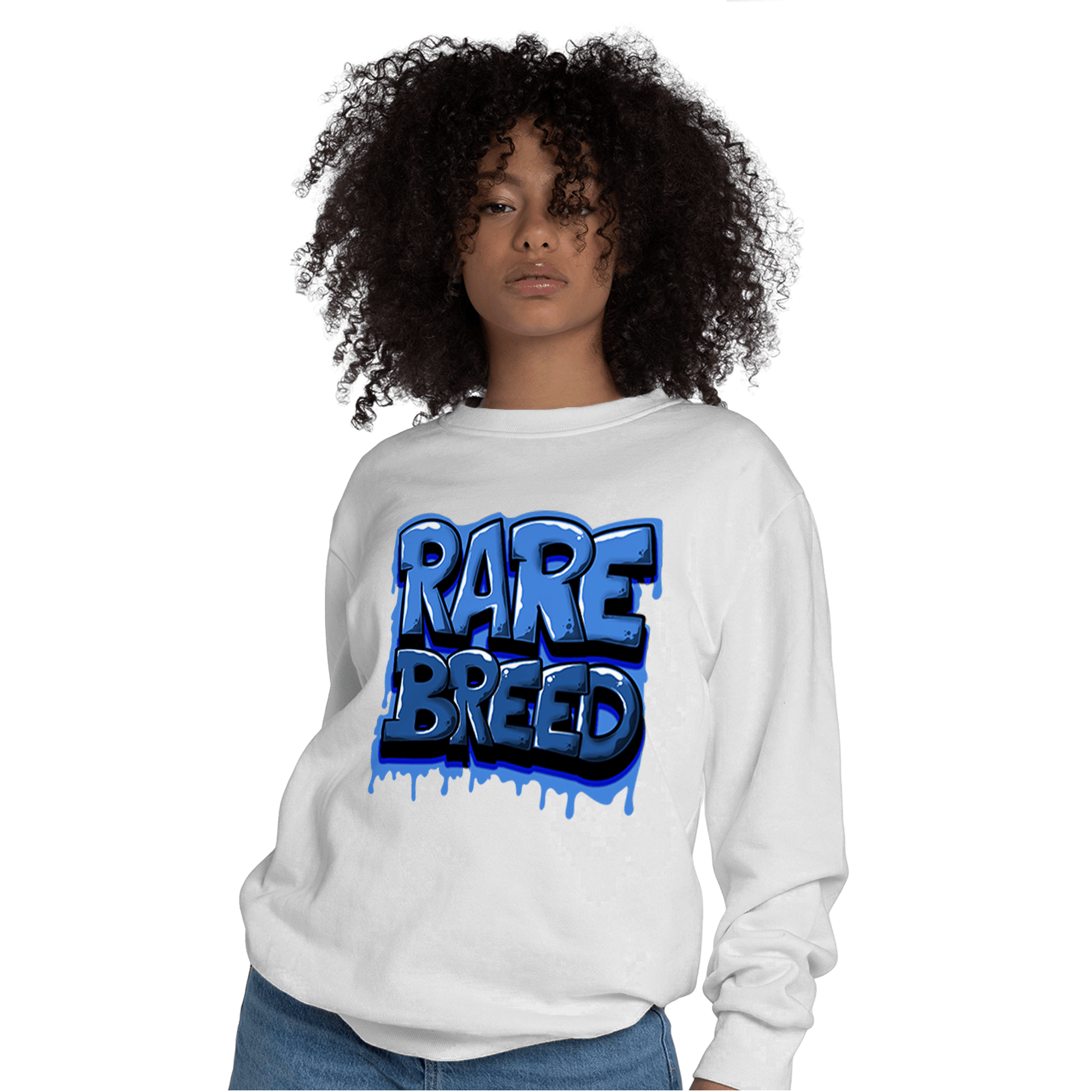 University Blue Toe 1s Sweatshirt Match Rare Breed - NastyJamz