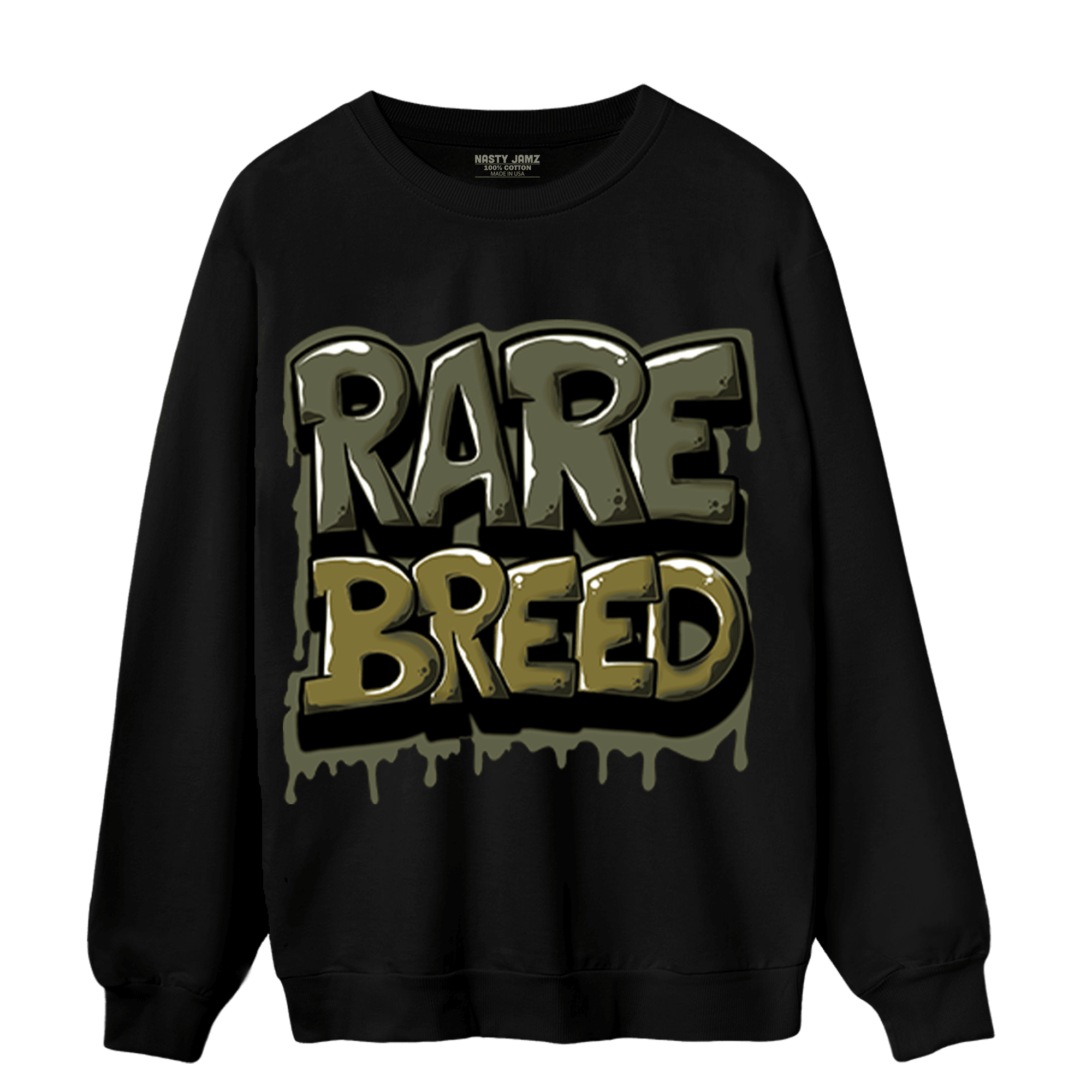 SE Craft Medium Olive 4s Sweatshirt Match Rare Breed - NastyJamz