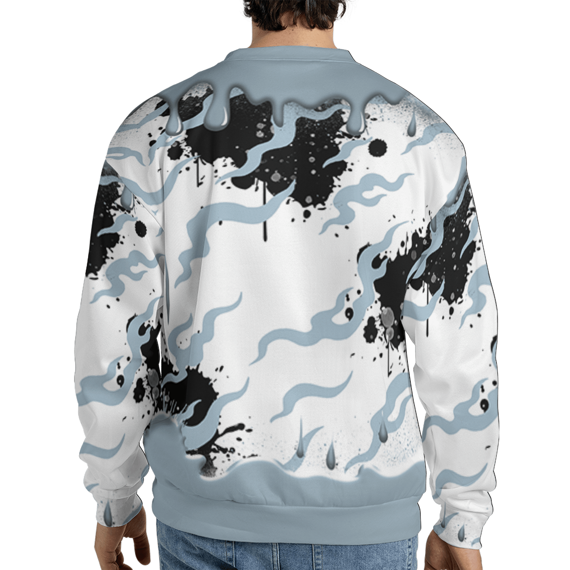 Blue Grey 13s Sweatshirt Match Rare Breed 3D All-Over Print Drippin - NastyJamz