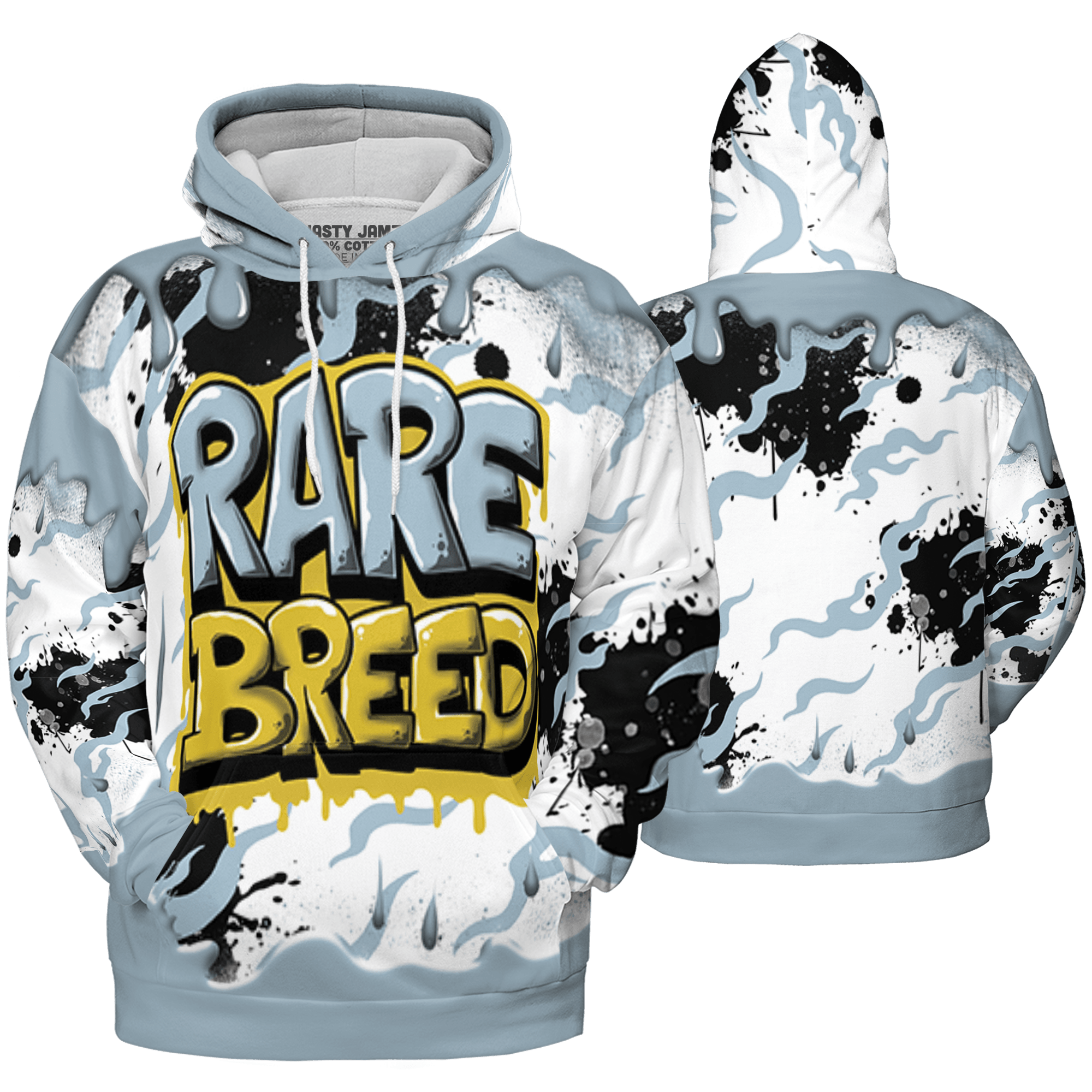 Blue Grey 13s Hoodie Match Rare Breed 3D All-Over Print Drippin - NastyJamz