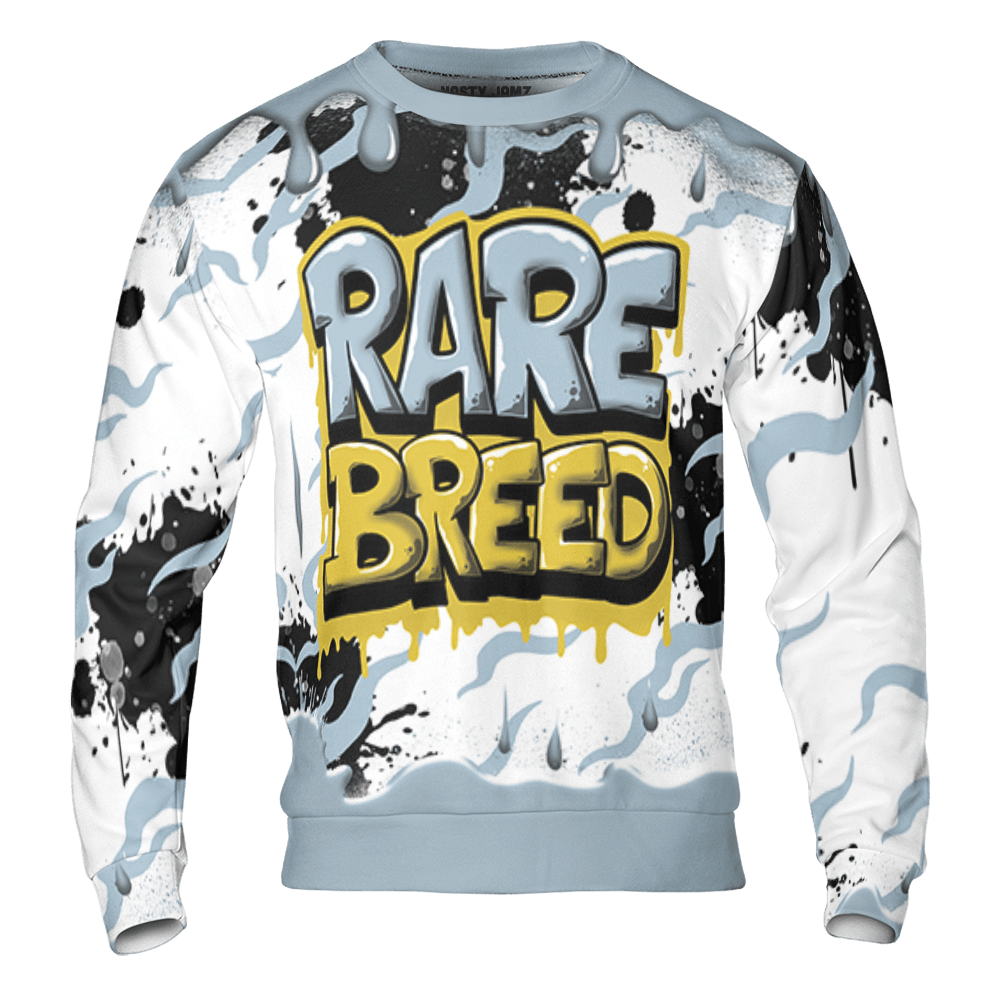 Blue Grey 13s Sweatshirt Match Rare Breed 3D All-Over Print Drippin - NastyJamz