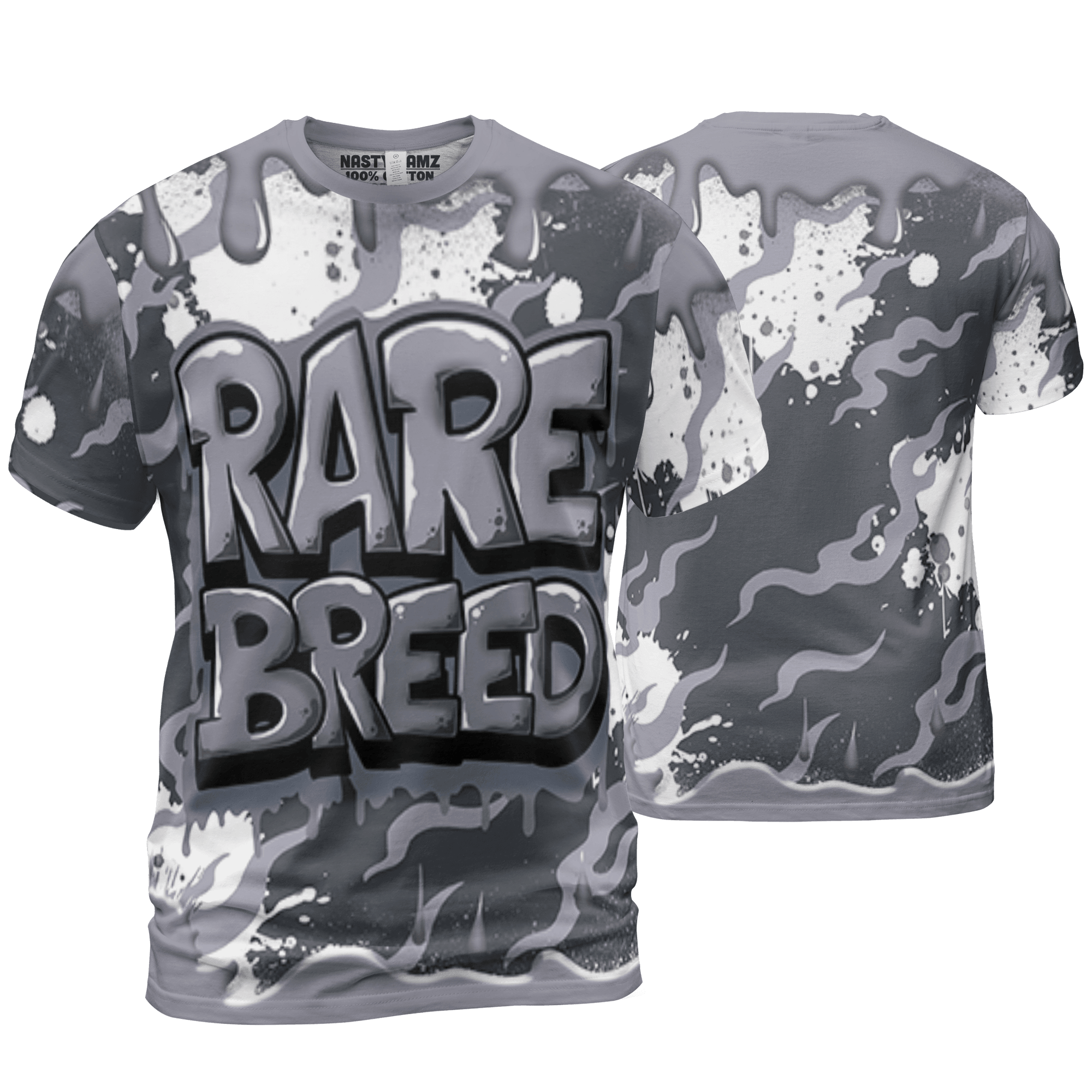 Stealth 14s T Shirt Match Rare Breed 3D All-Over Print Drippin - NastyJamz