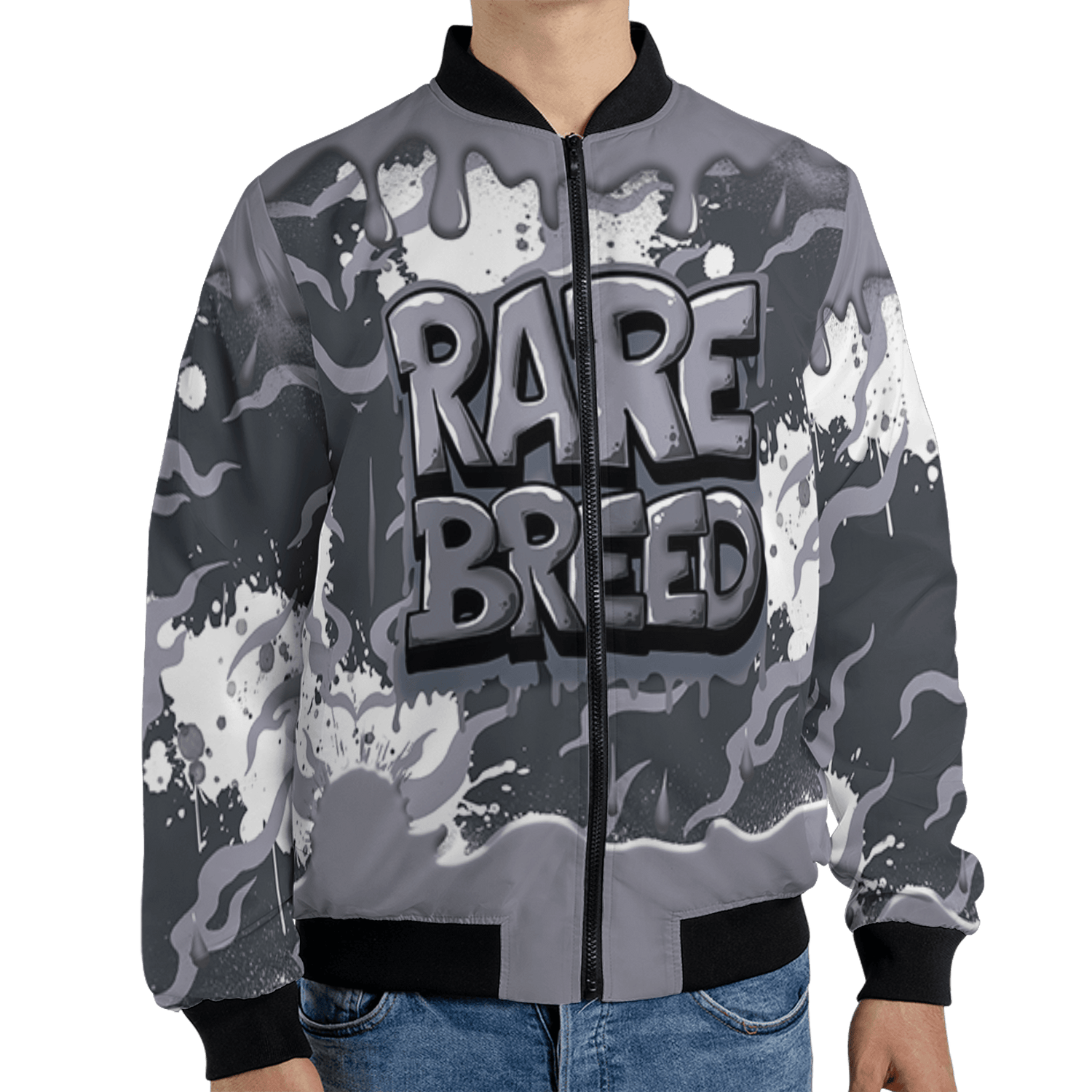 Stealth 14s Jacket Match Rare Breed 3D All-Over Print Drippin - NastyJamz