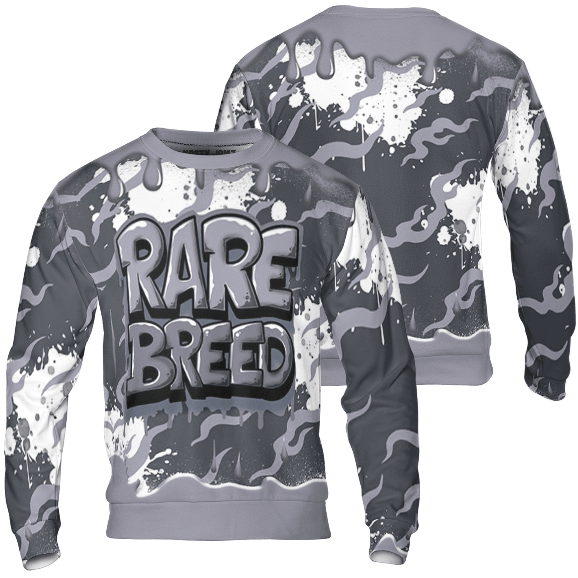 Stealth 14s Sweatshirt Match Rare Breed 3D All-Over Print Drippin - NastyJamz