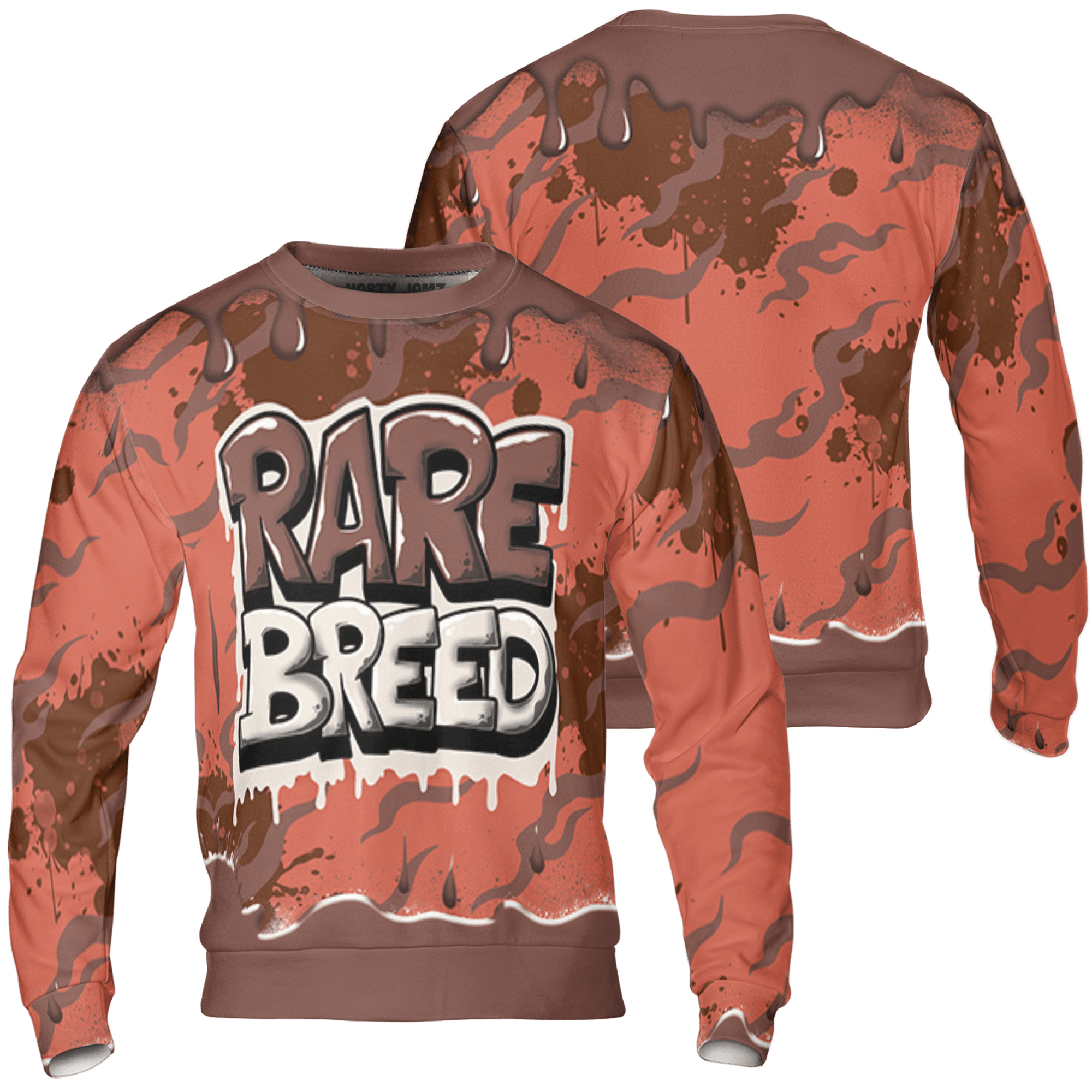 High OG Dusted Clay 1s Sweatshirt Match Rare Breed 3D All-Over Print Drippin - NastyJamz