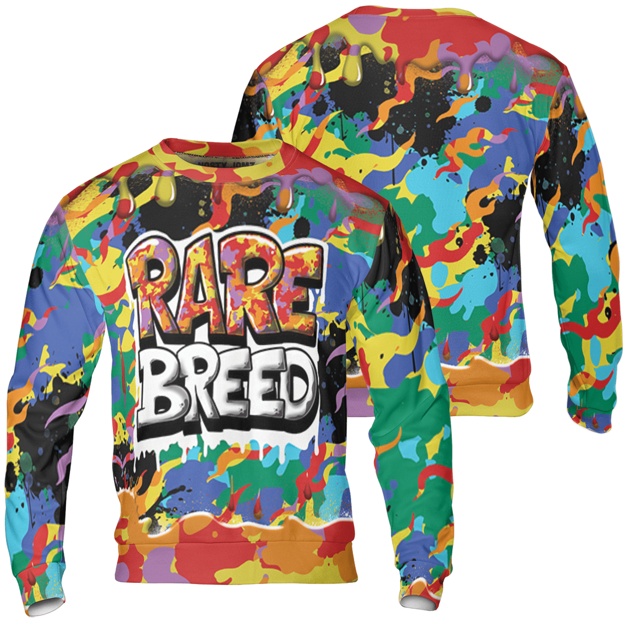 Mid GS Six Championships 1s Sweatshirt Match Rare Breed 3D All-Over Print Drippin - NastyJamz