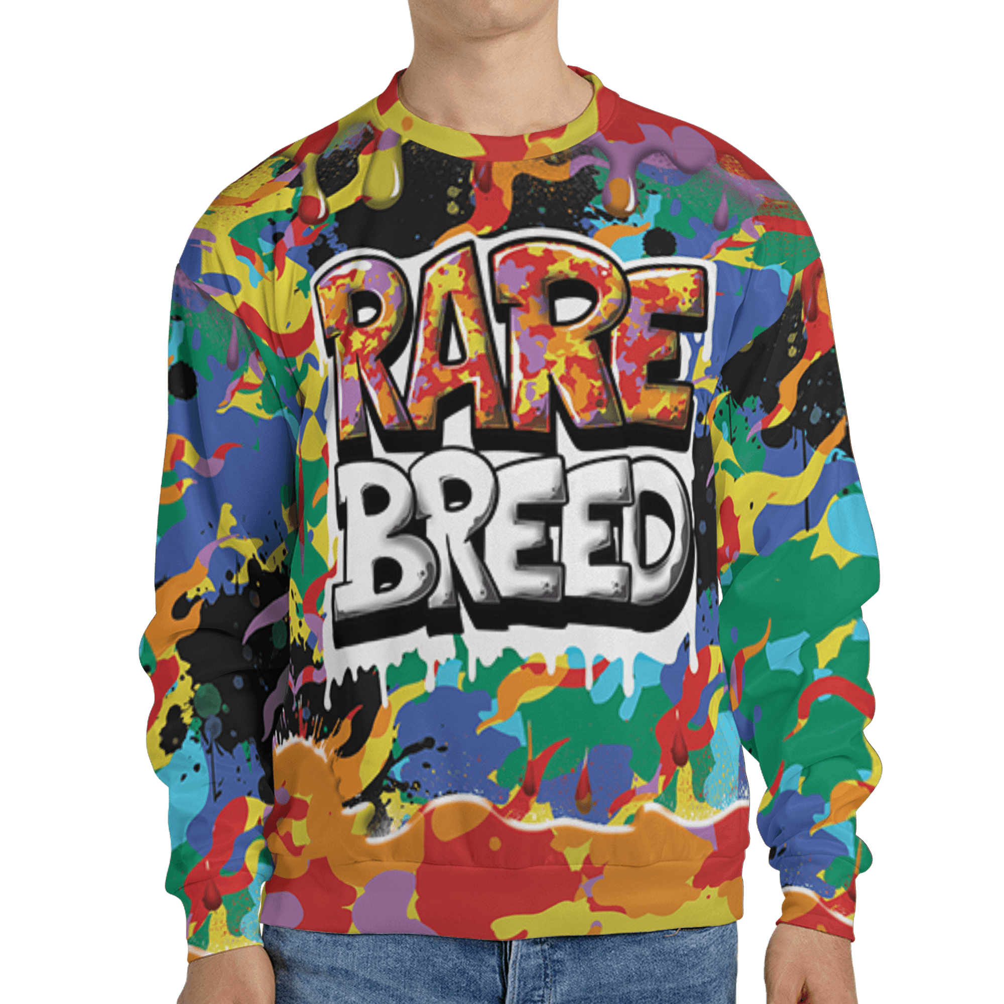 Mid GS Six Championships 1s Sweatshirt Match Rare Breed 3D All-Over Print Drippin - NastyJamz