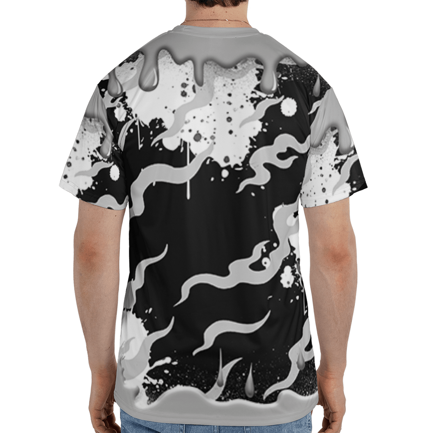 Retro High OG Black White 1s T Shirt Match Rare Breed 3D All-Over Print Drippin - NastyJamz