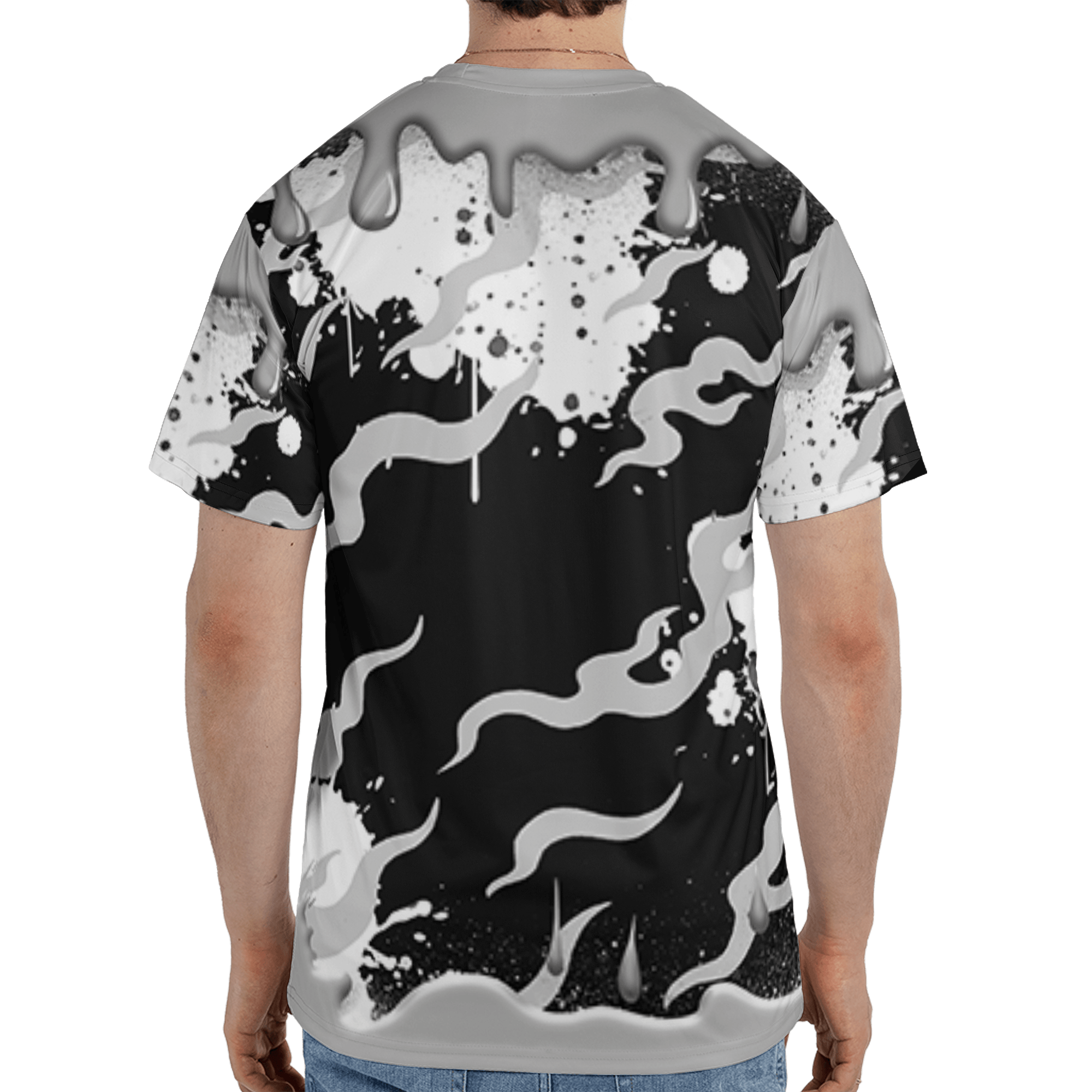 Retro High OG Black White 1s T Shirt Match Rare Breed 3D All-Over Print Drippin - NastyJamz