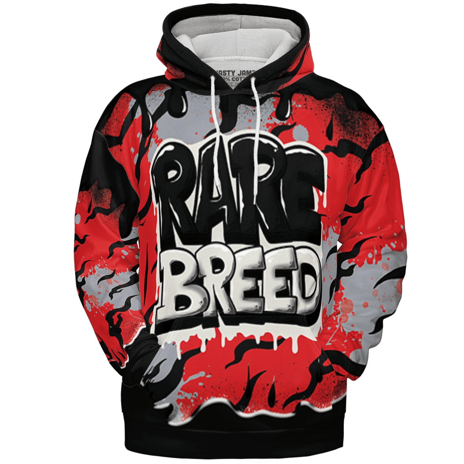 Bred Reimagined 4s Hoodie Match Rare Breed 3D All-Over Print Drippin - NastyJamz