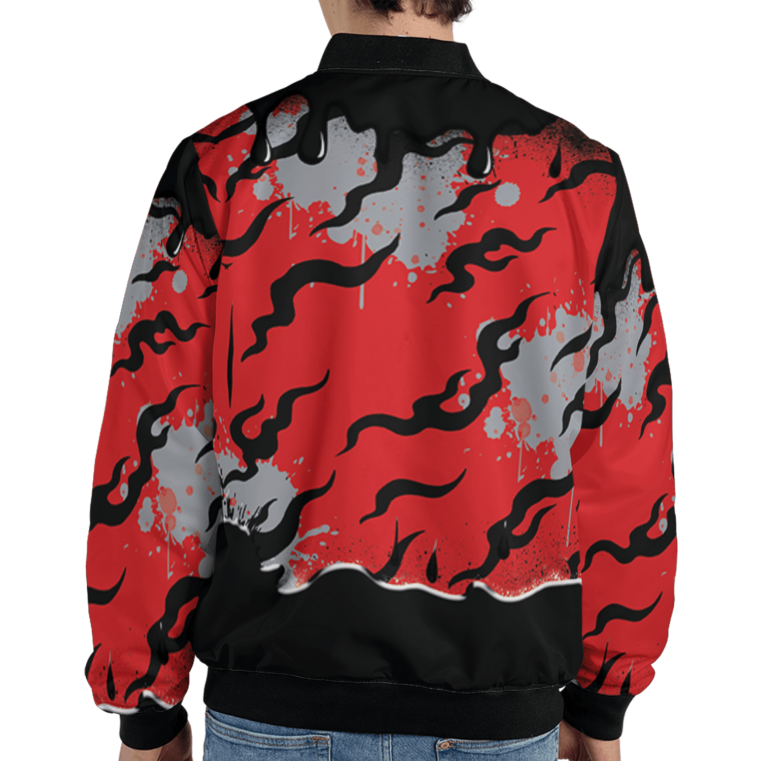 Bred Reimagined 4s Jacket Match Rare Breed 3D All-Over Print Drippin - NastyJamz