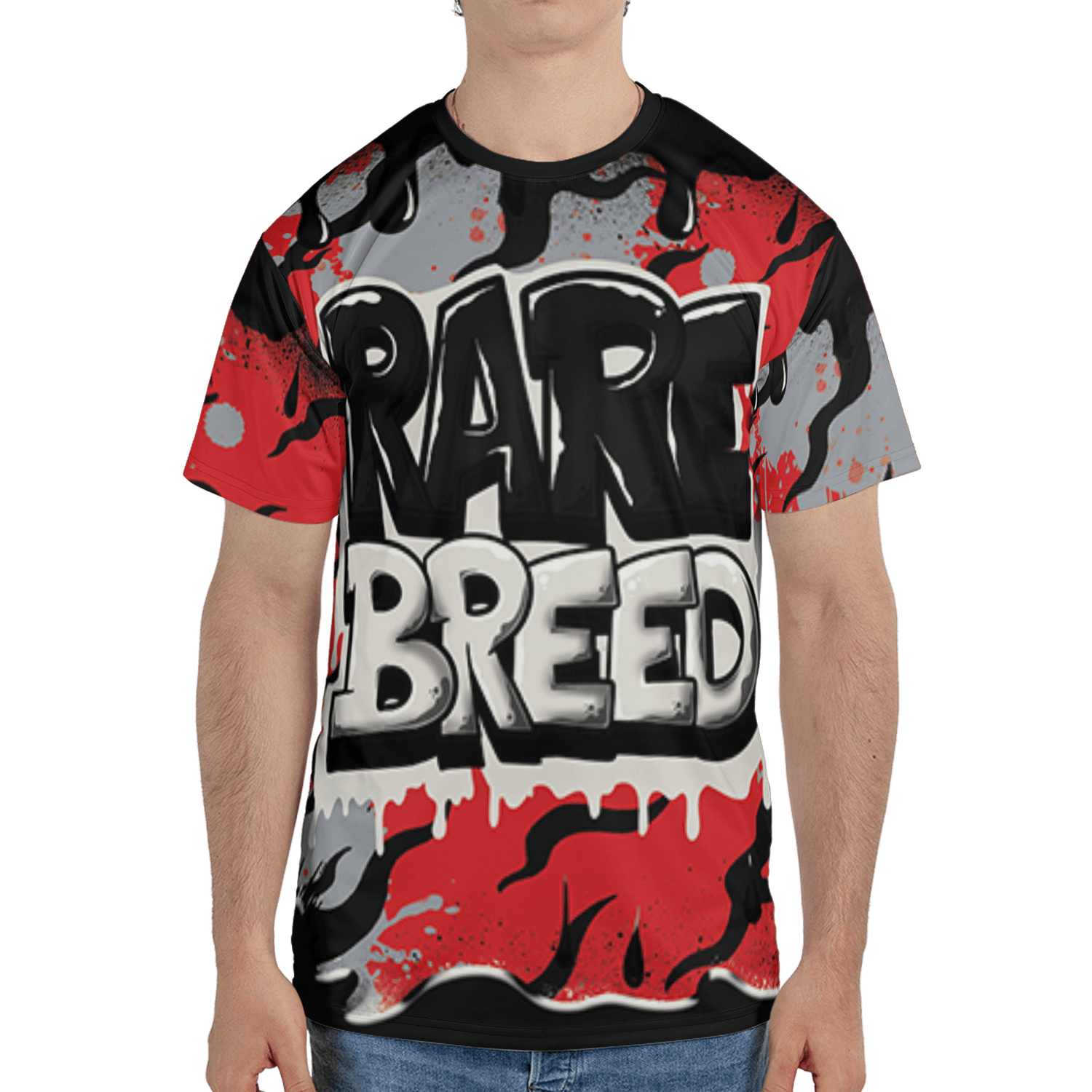 Bred Reimagined 4s T Shirt Match Rare Breed 3D All-Over Print Drippin - NastyJamz