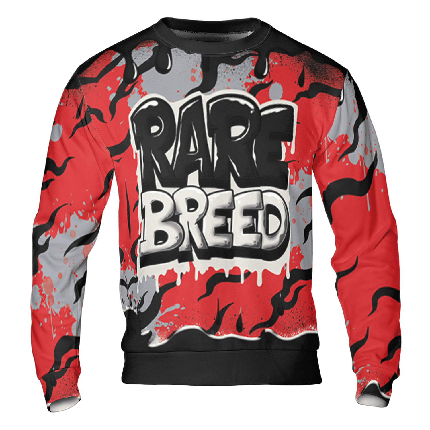 Bred Reimagined 4s Sweatshirt Match Rare Breed 3D All-Over Print Drippin - NastyJamz
