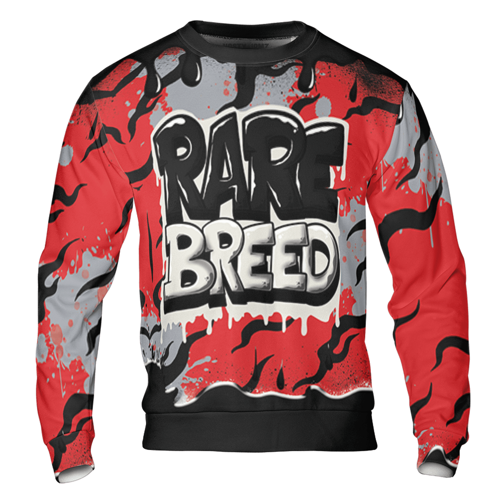 Bred Reimagined 4s Sweatshirt Match Rare Breed 3D All-Over Print Drippin - NastyJamz