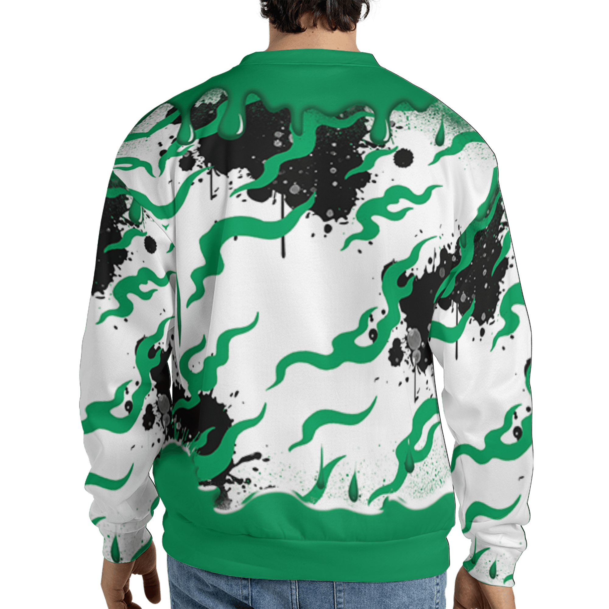 Lucky Green 5s Sweatshirt Match Rare Breed 3D All-Over Print Drippin - NastyJamz