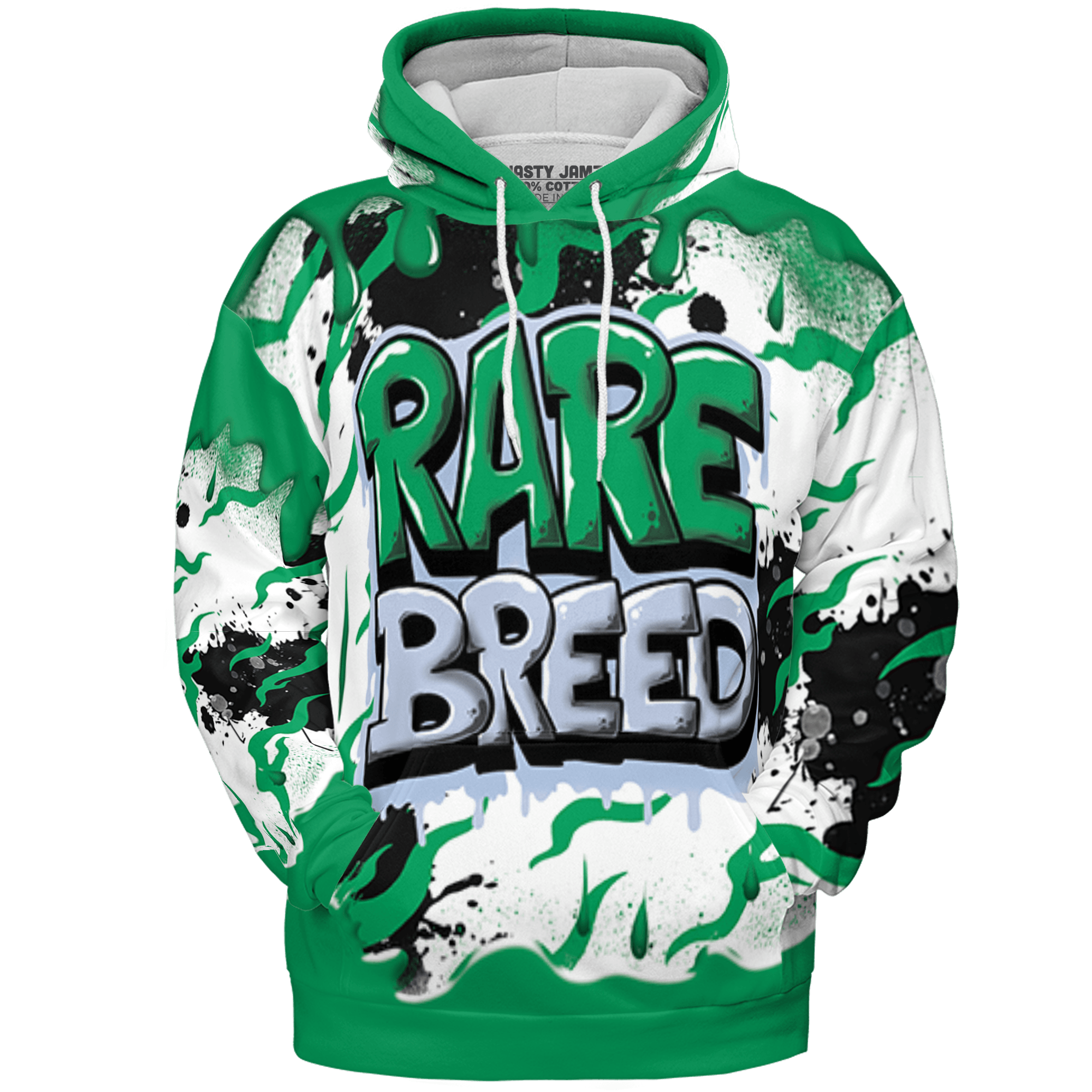 Lucky Green 5s Hoodie Match Rare Breed 3D All-Over Print Drippin - NastyJamz