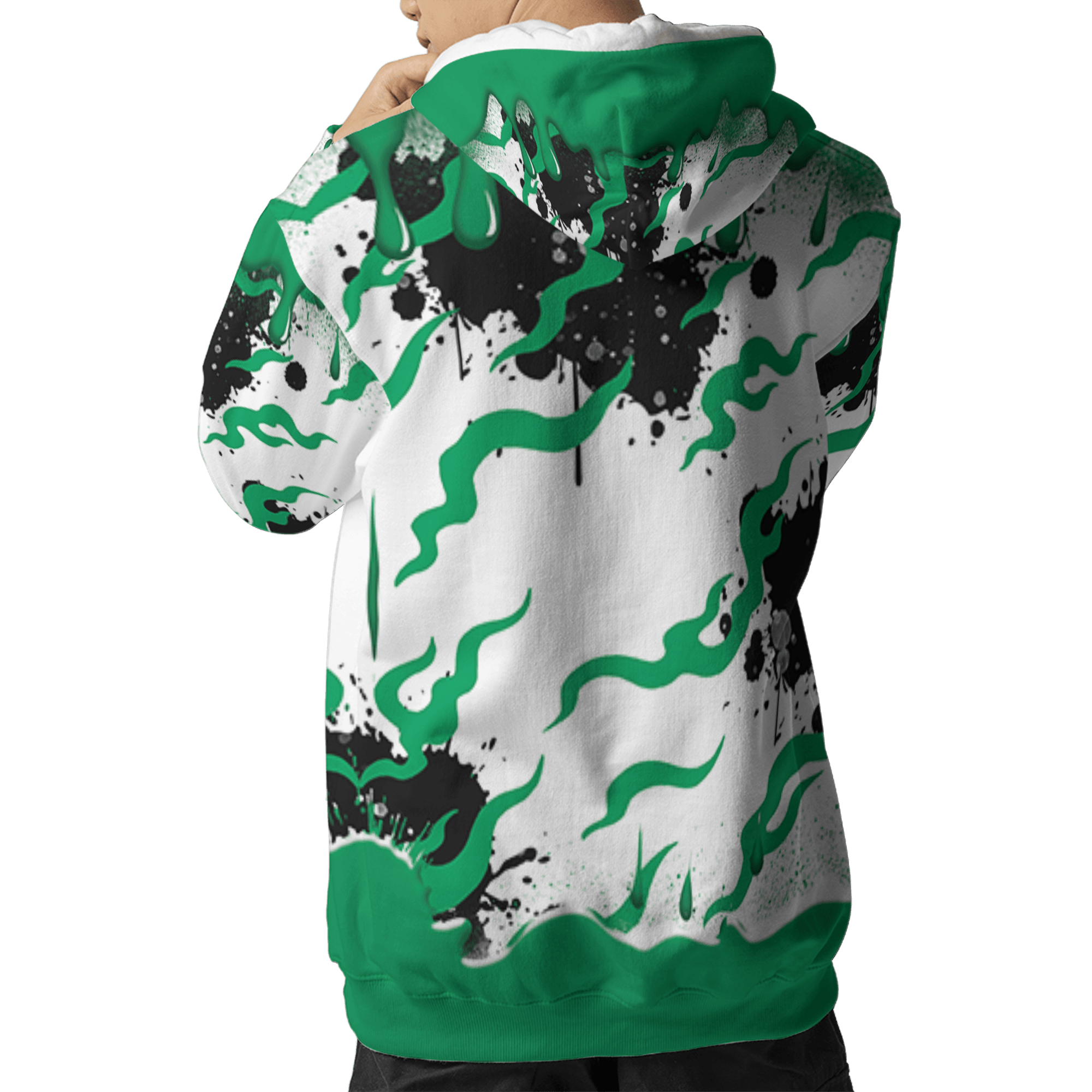 Lucky Green 5s Hoodie Match Rare Breed 3D All-Over Print Drippin - NastyJamz