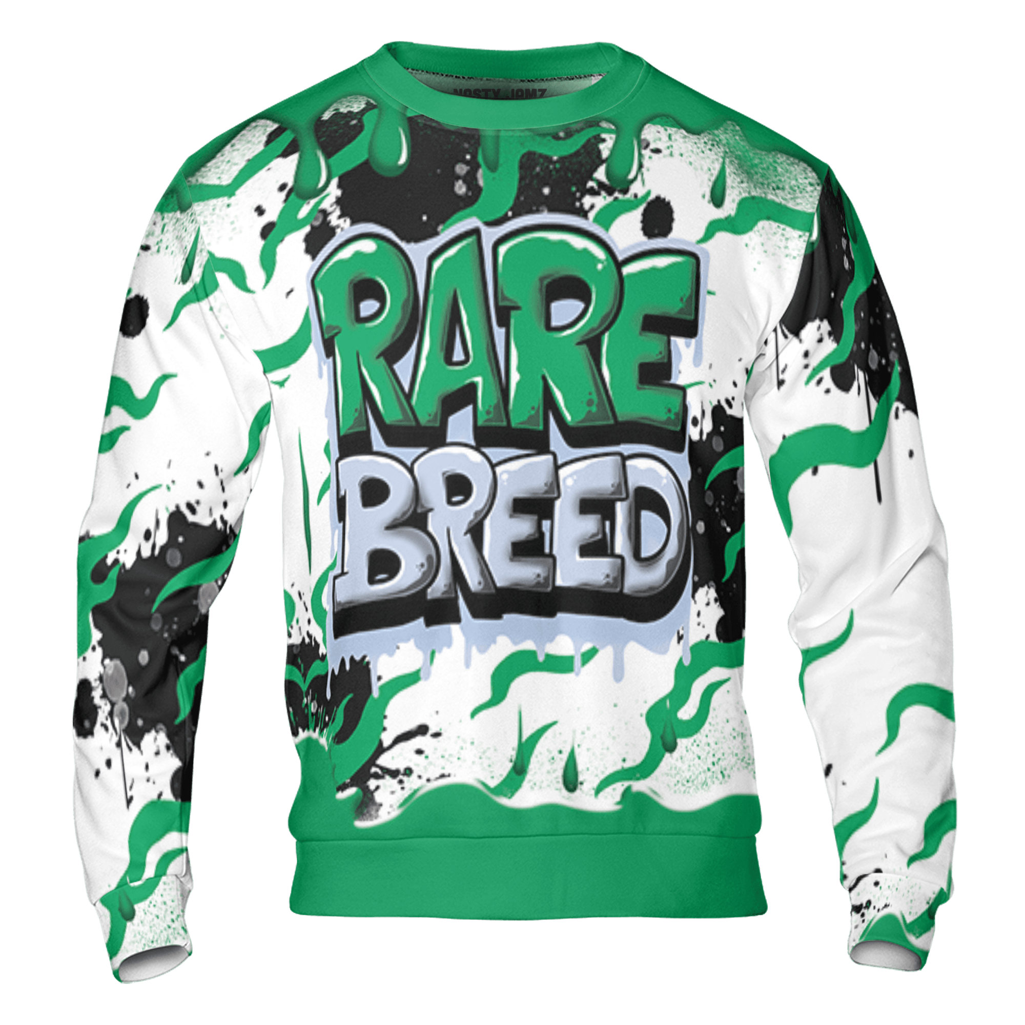 Lucky Green 5s Sweatshirt Match Rare Breed 3D All-Over Print Drippin - NastyJamz