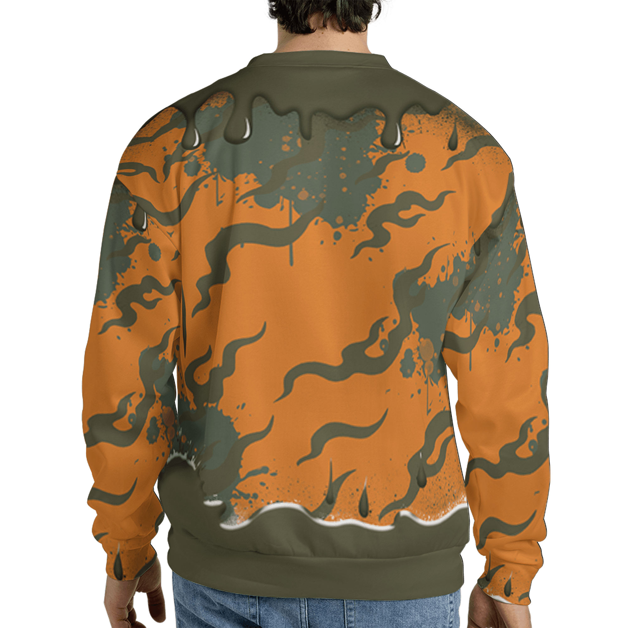 Olive 5s Sweatshirt Match Rare Breed 3D All-Over Print Drippin - NastyJamz