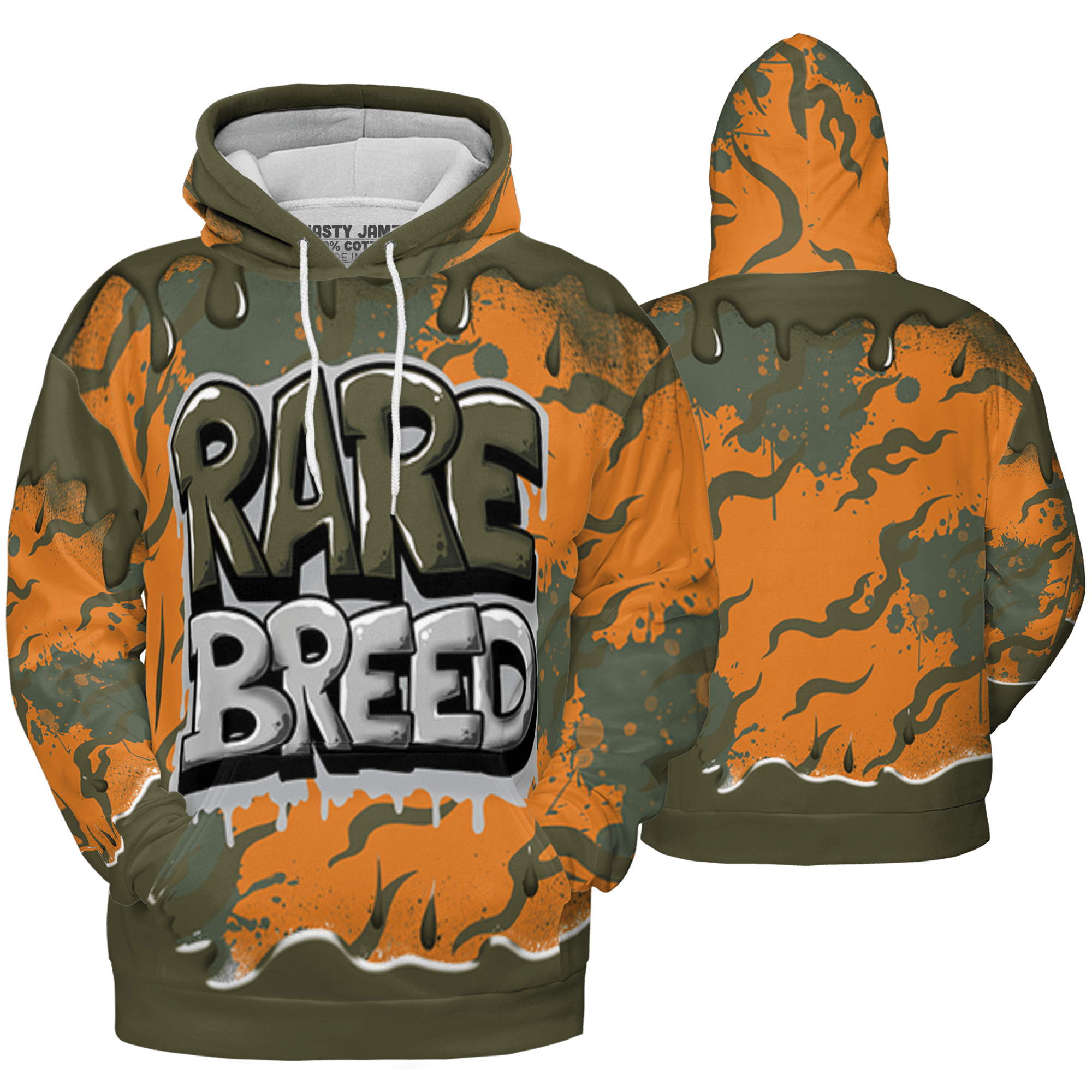 Olive 5s Hoodie Match Rare Breed 3D All-Over Print Drippin - NastyJamz
