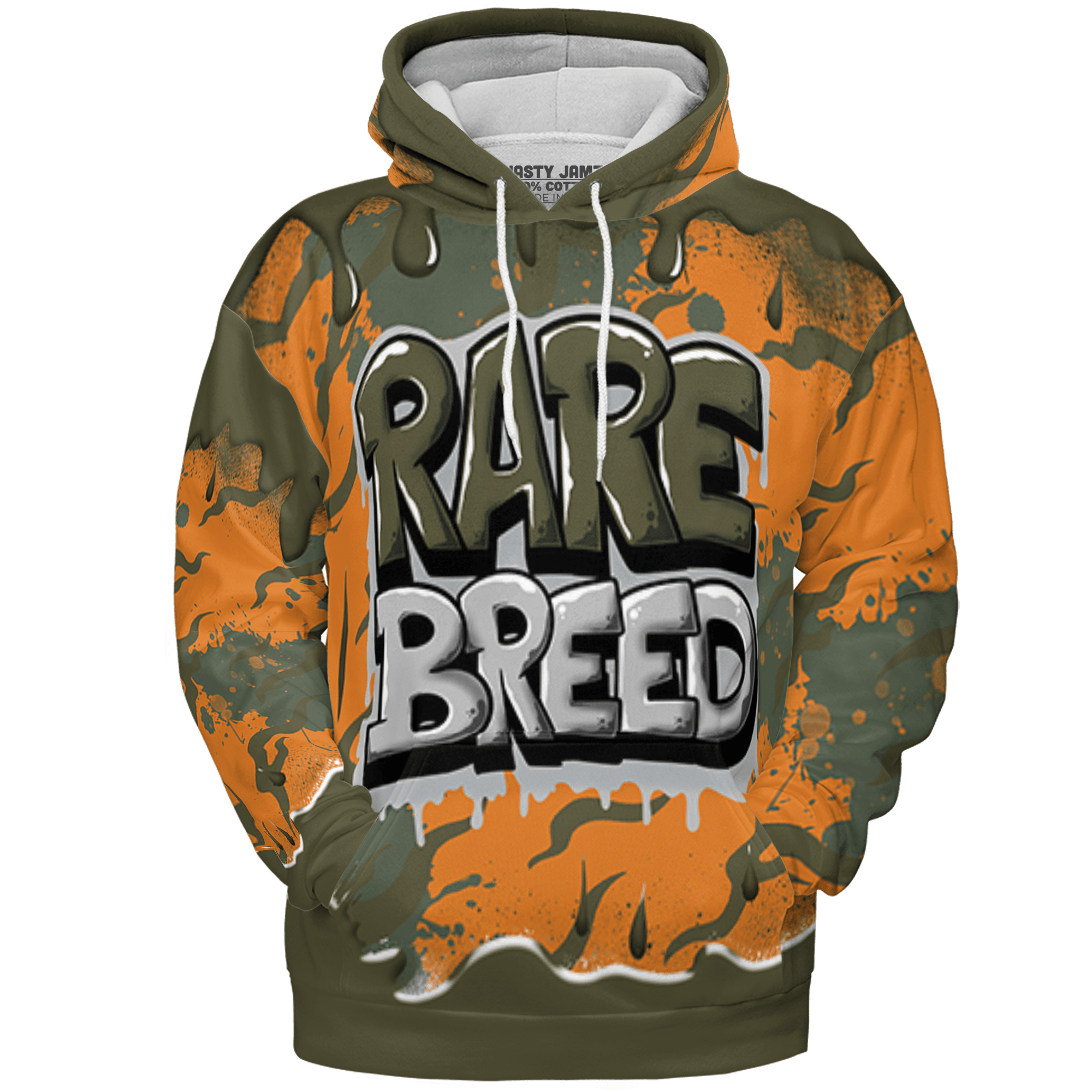 Olive 5s Hoodie Match Rare Breed 3D All-Over Print Drippin - NastyJamz
