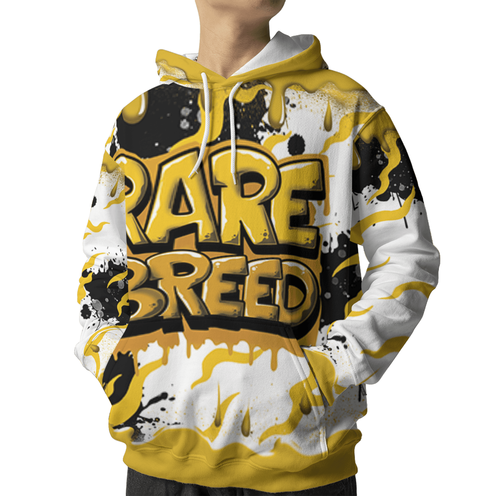 Yellow Ochre 6s Hoodie Match Rare Breed 3D All-Over Print Drippin - NastyJamz