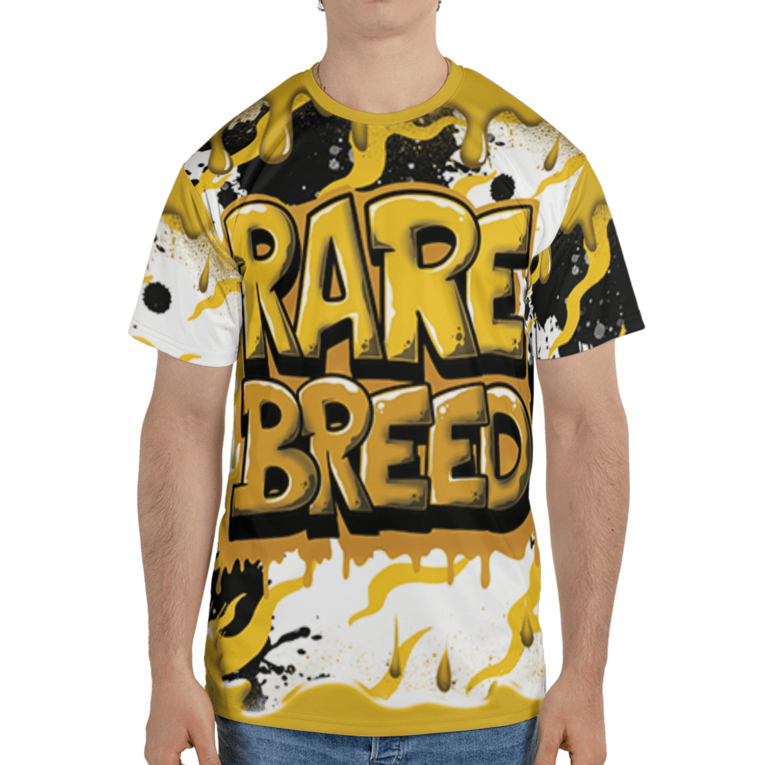 Yellow Ochre 6s T Shirt Match Rare Breed 3D All-Over Print Drippin - NastyJamz