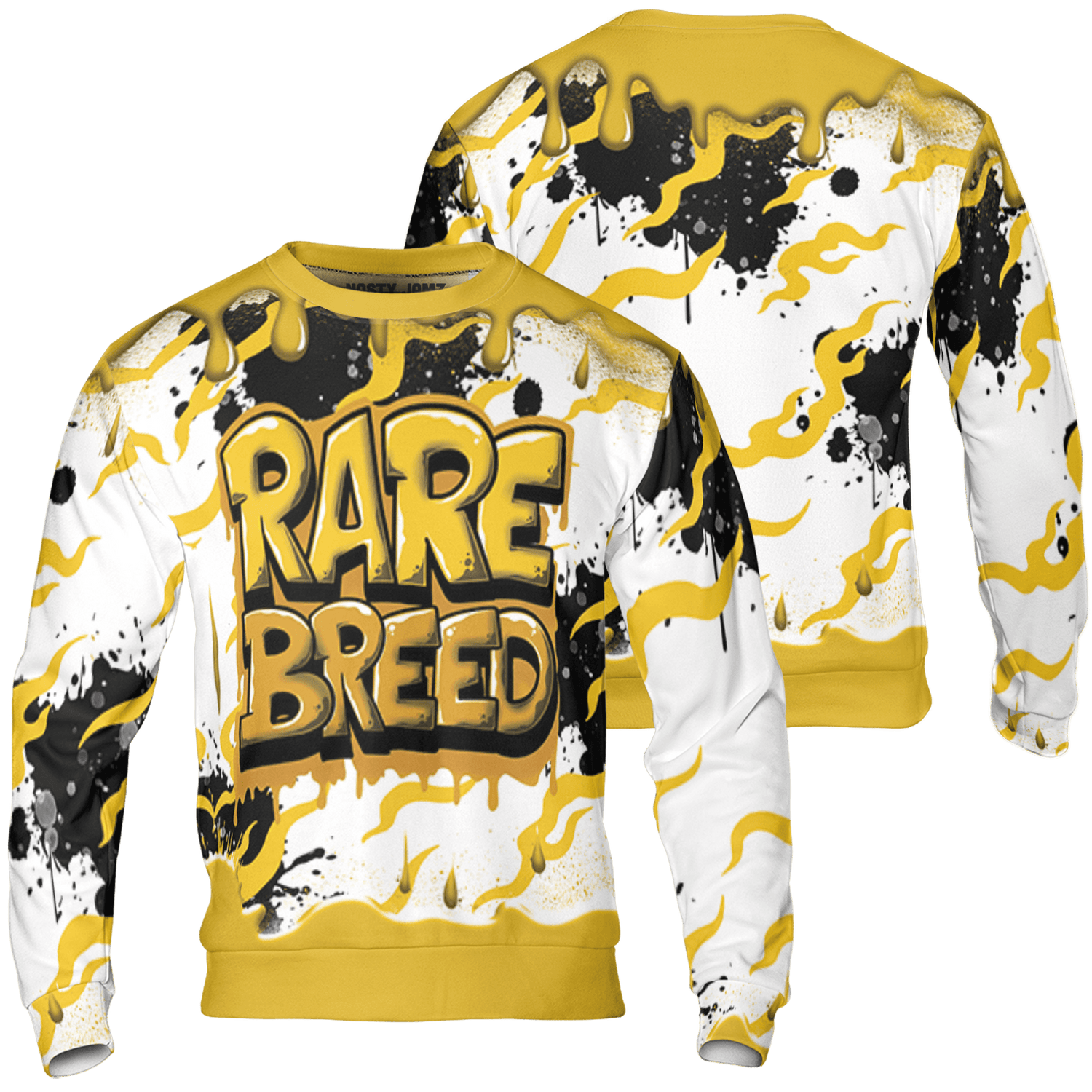 Yellow Ochre 6s Sweatshirt Match Rare Breed 3D All-Over Print Drippin - NastyJamz
