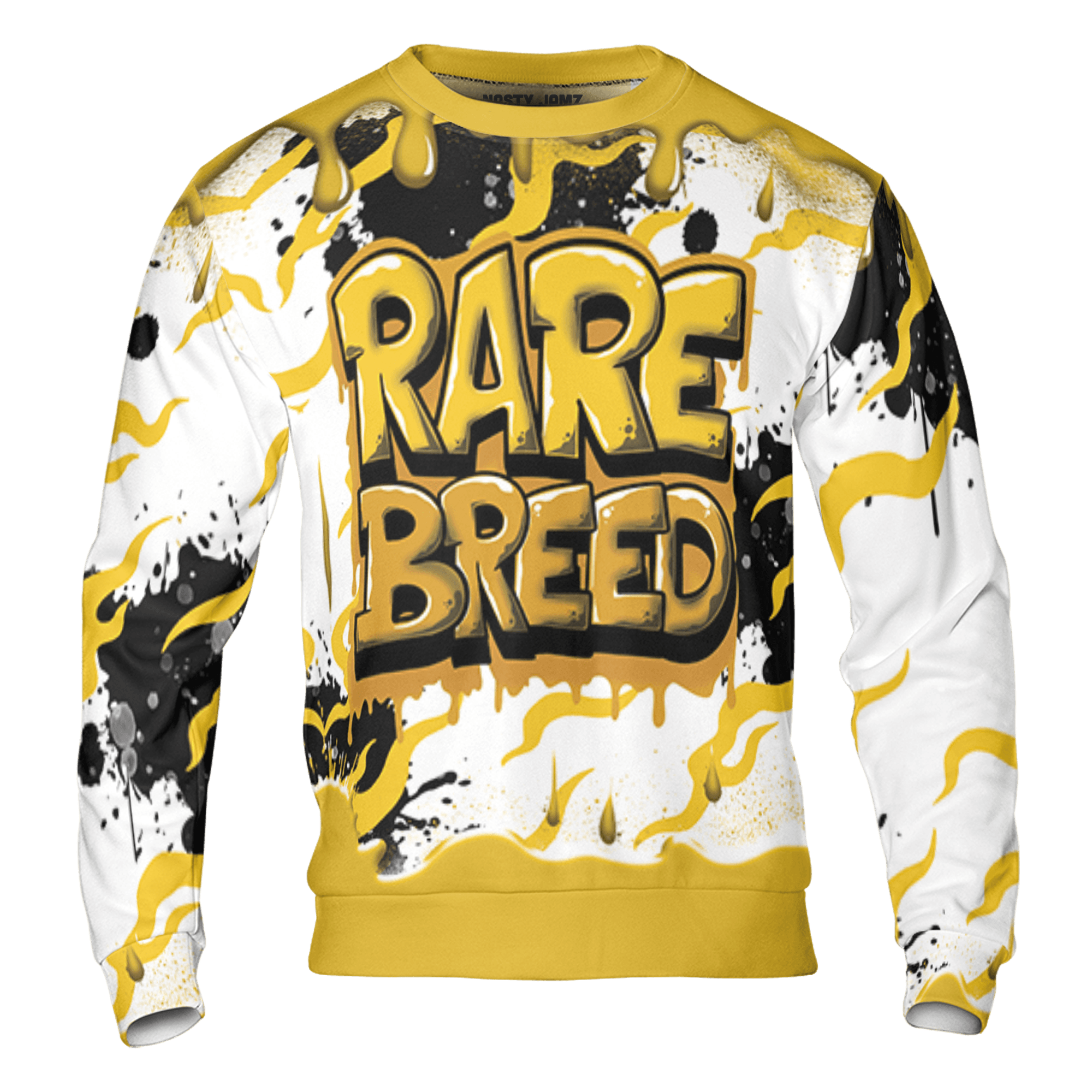 Yellow Ochre 6s Sweatshirt Match Rare Breed 3D All-Over Print Drippin - NastyJamz