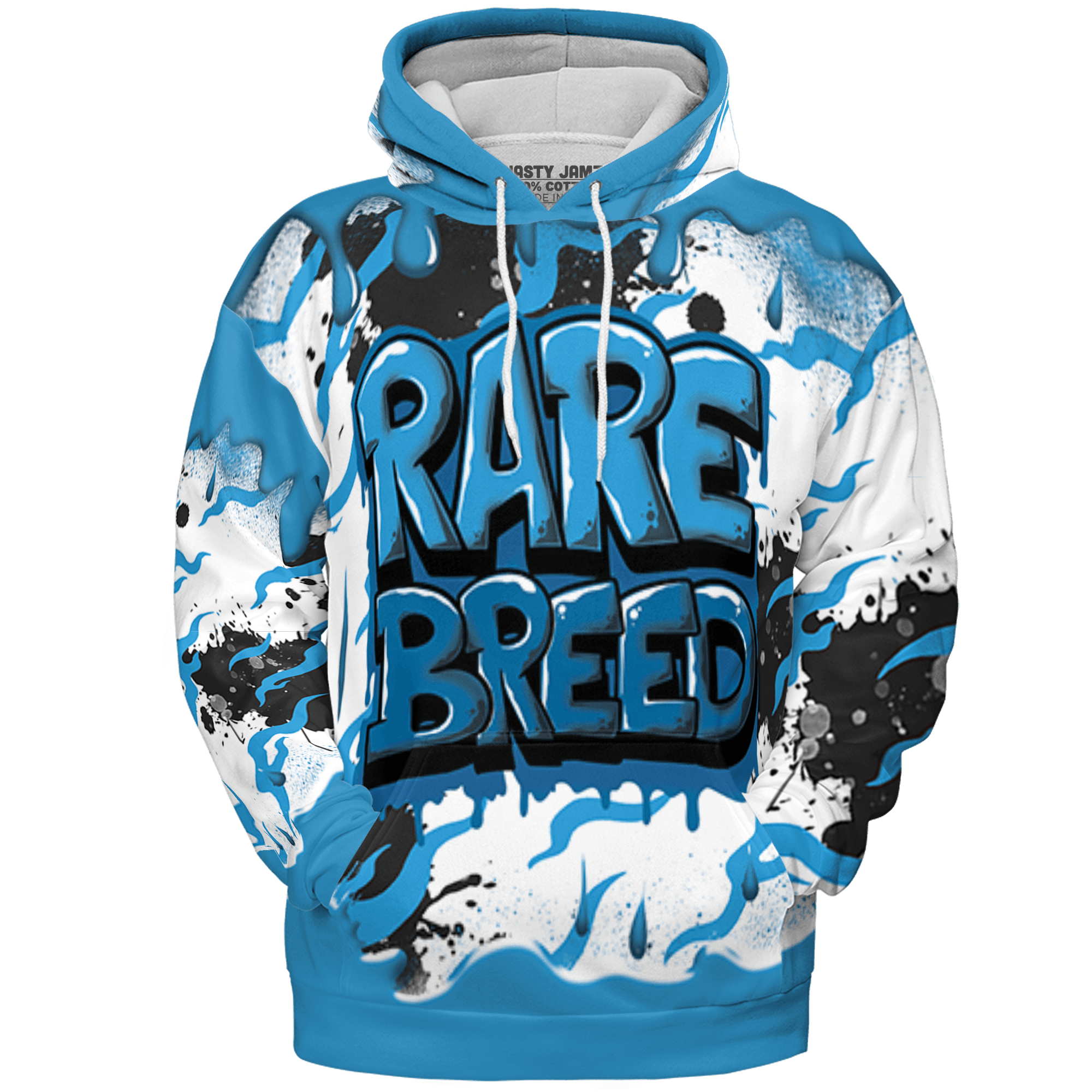 Powder Blue 9s Hoodie Match Rare Breed 3D All-Over Print Drippin - NastyJamz