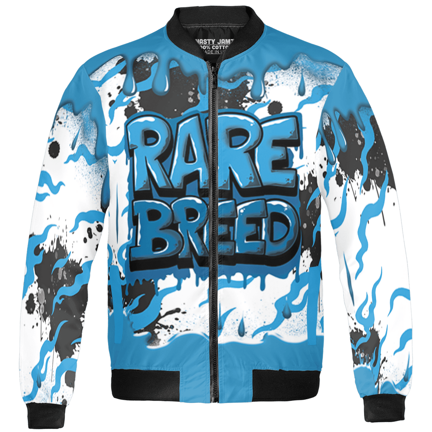 Powder Blue 9s Jacket Match Rare Breed 3D All-Over Print Drippin - NastyJamz
