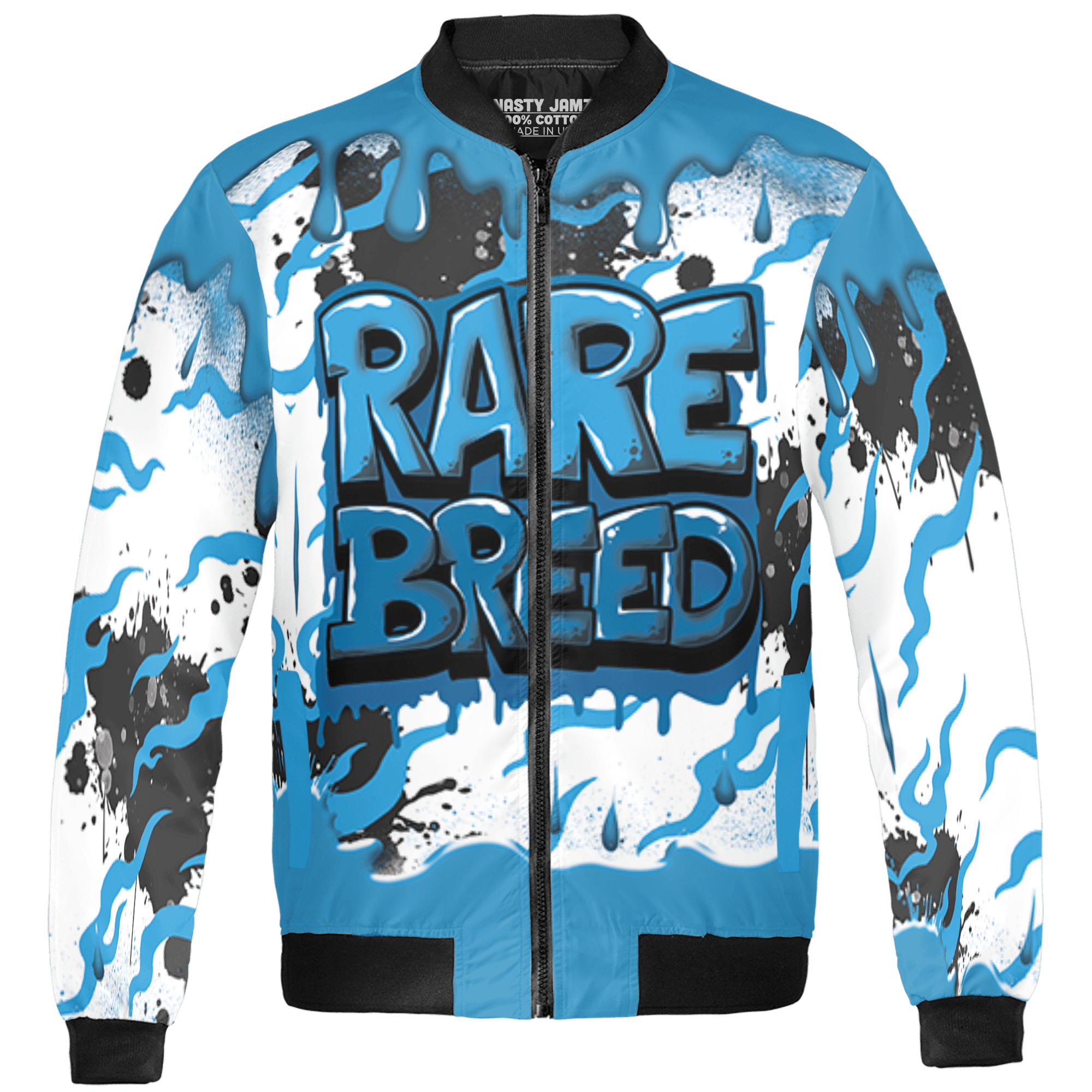 Powder Blue 9s Jacket Match Rare Breed 3D All-Over Print Drippin - NastyJamz