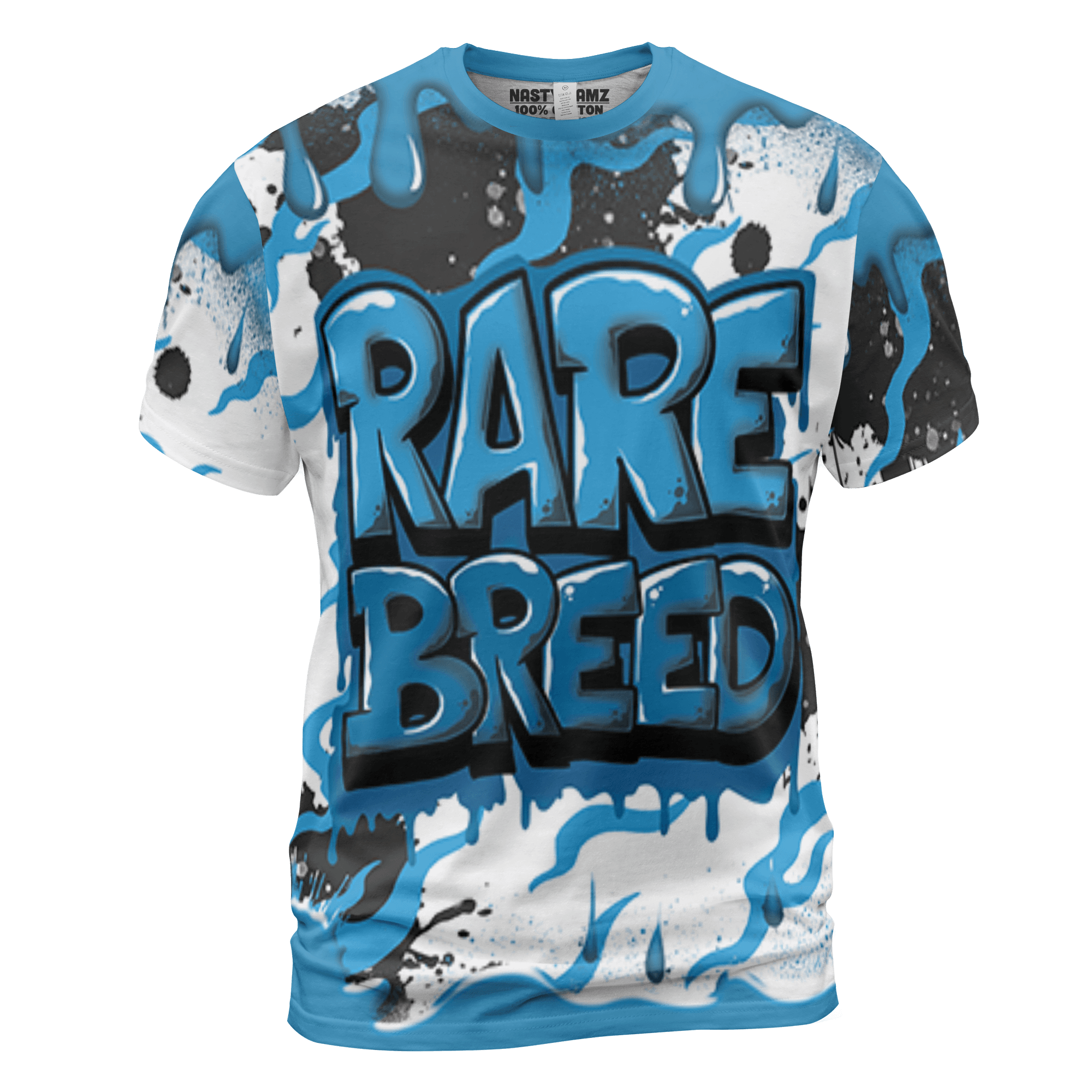 Powder Blue 9s T Shirt Match Rare Breed 3D All-Over Print Drippin - NastyJamz