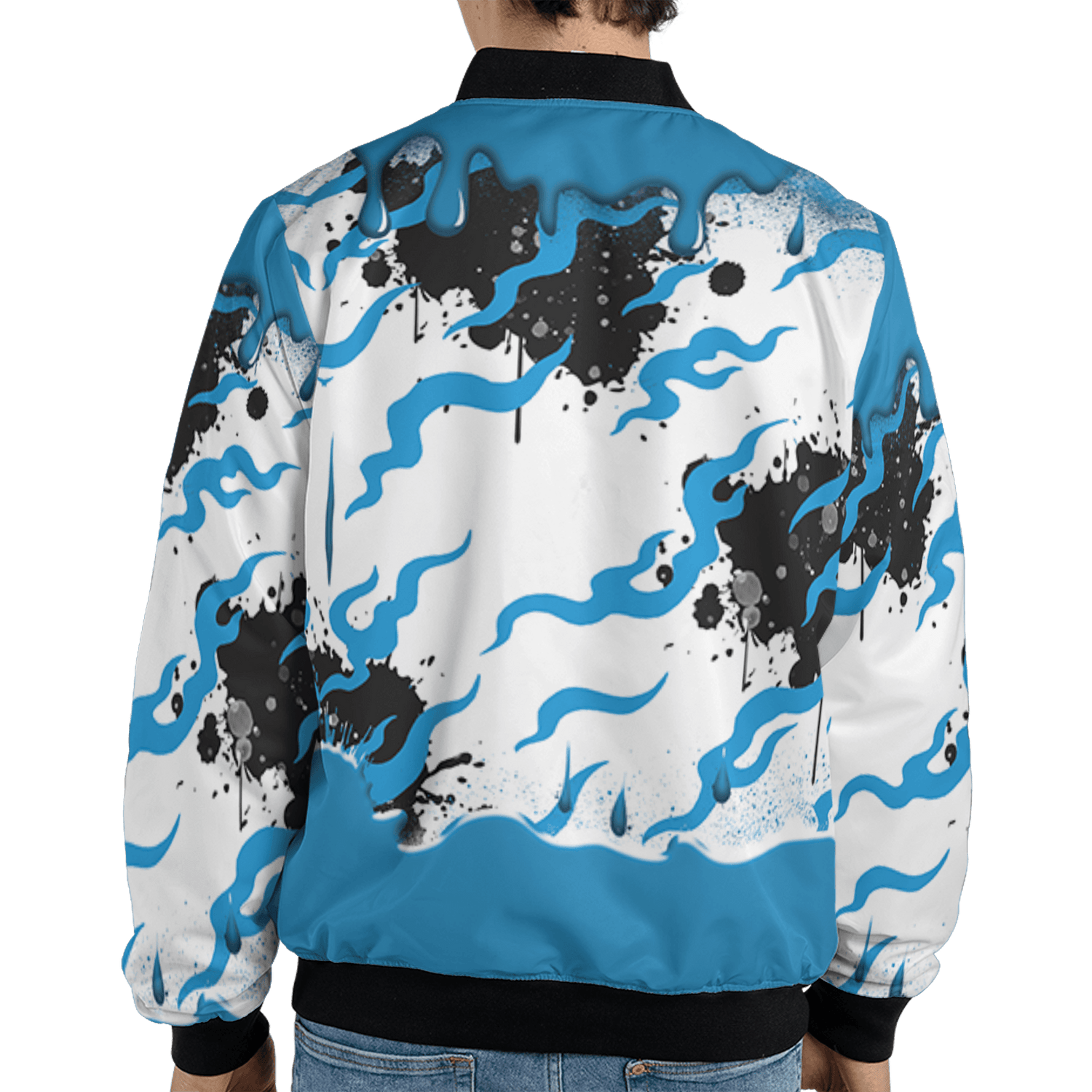 Powder Blue 9s Jacket Match Rare Breed 3D All-Over Print Drippin - NastyJamz